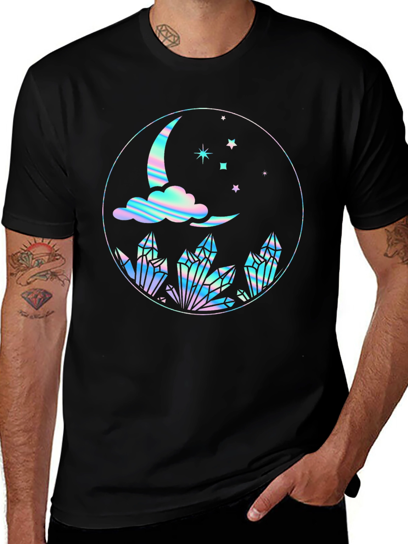 Mystic Moon & Crystals Graphic Tee