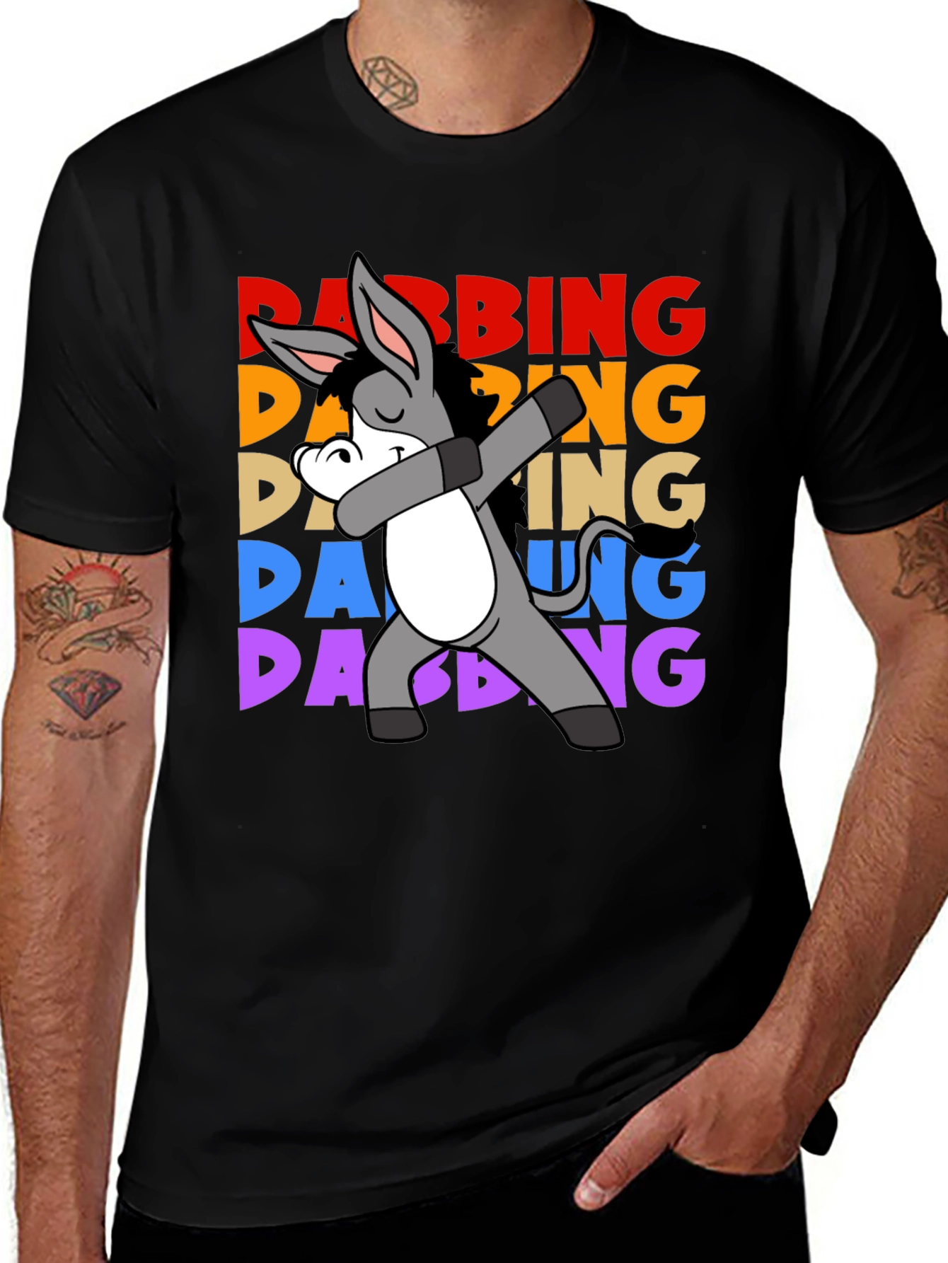 Variant 20 of Dabbing Donkey Tee - Fun Animal Graphic T-Shirt