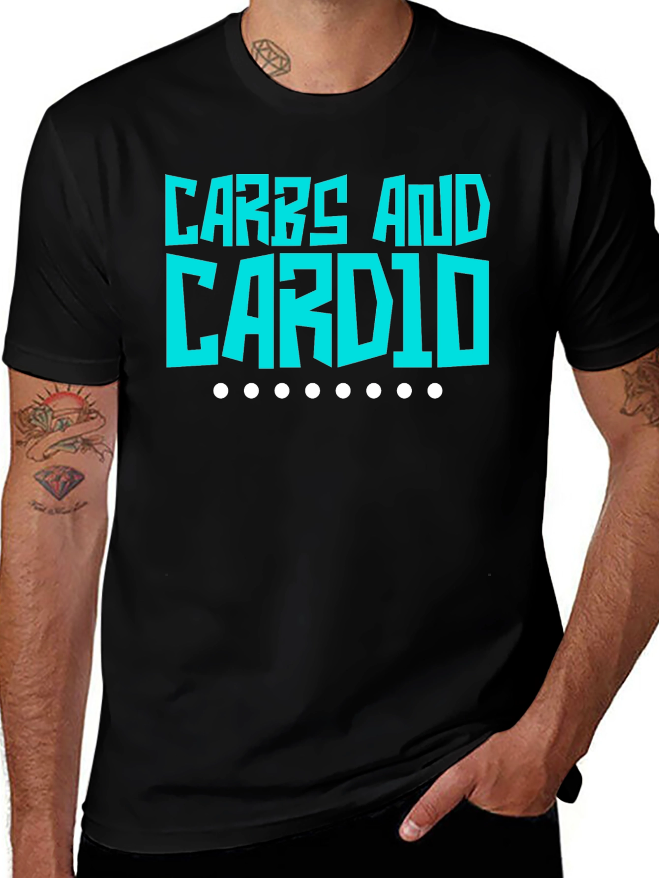 Carbs and Cardio T-Shirt - Gym Workout Fitness Tee