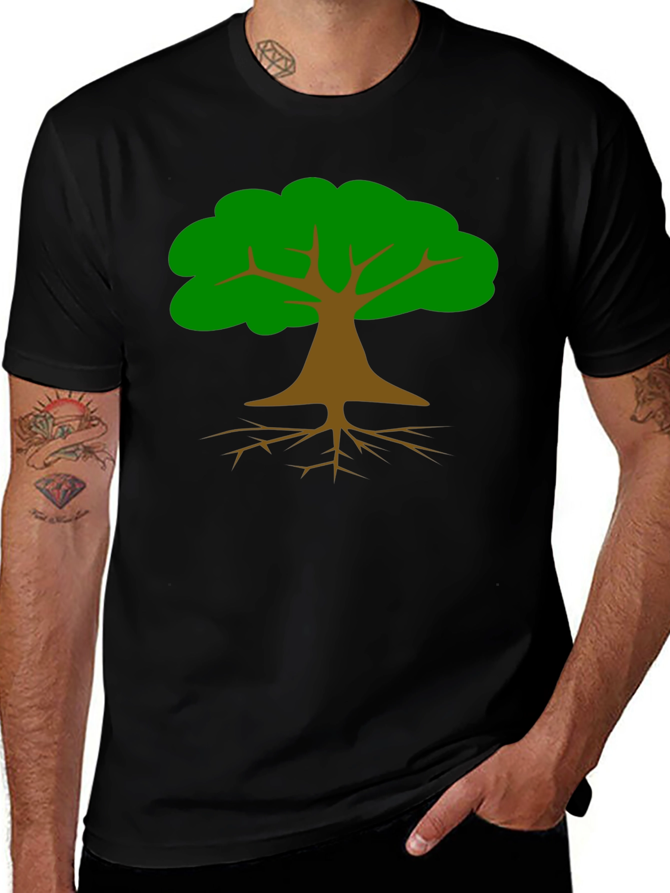 Variant 21 of Tree Graphic Black T-Shirt