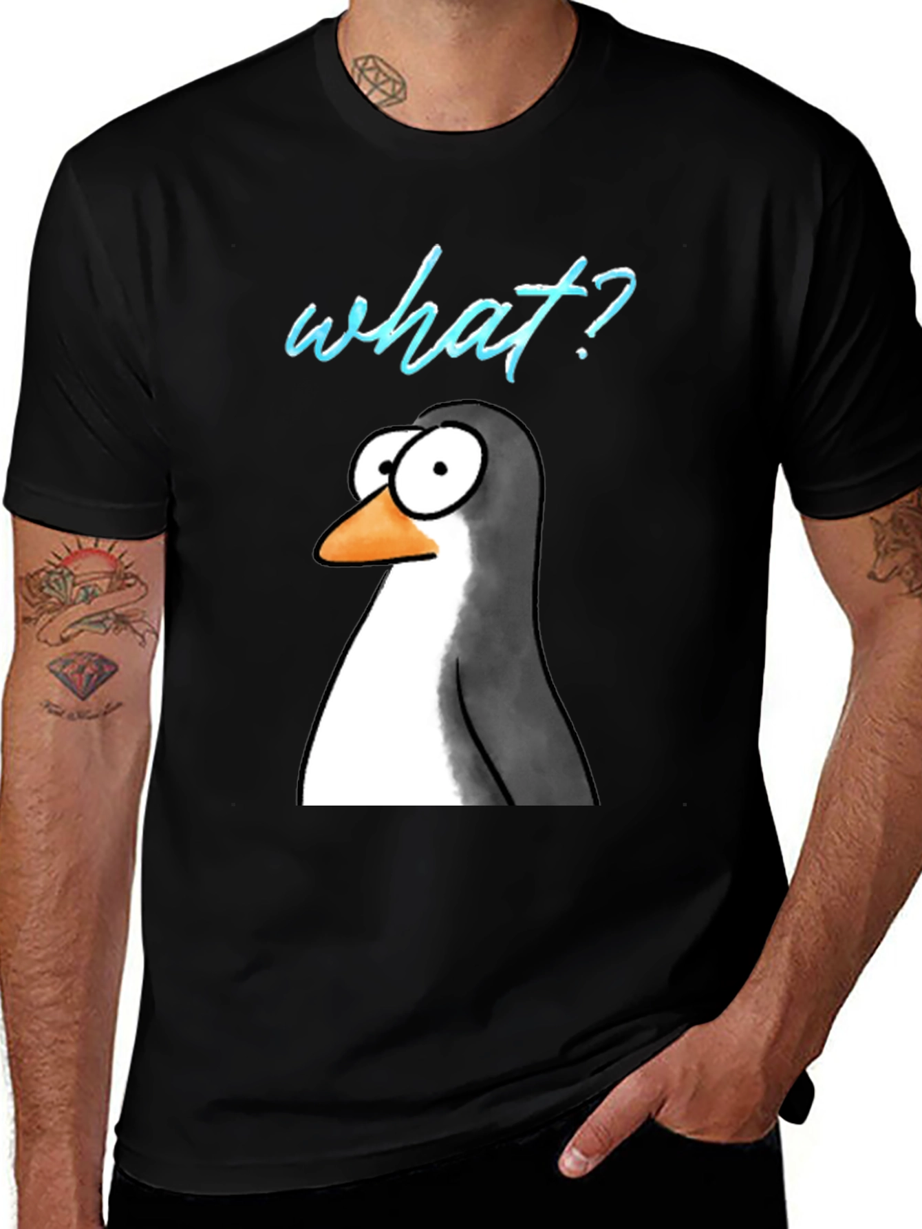 Variant 8 of Funny Penguin What? Graphic T-Shirt