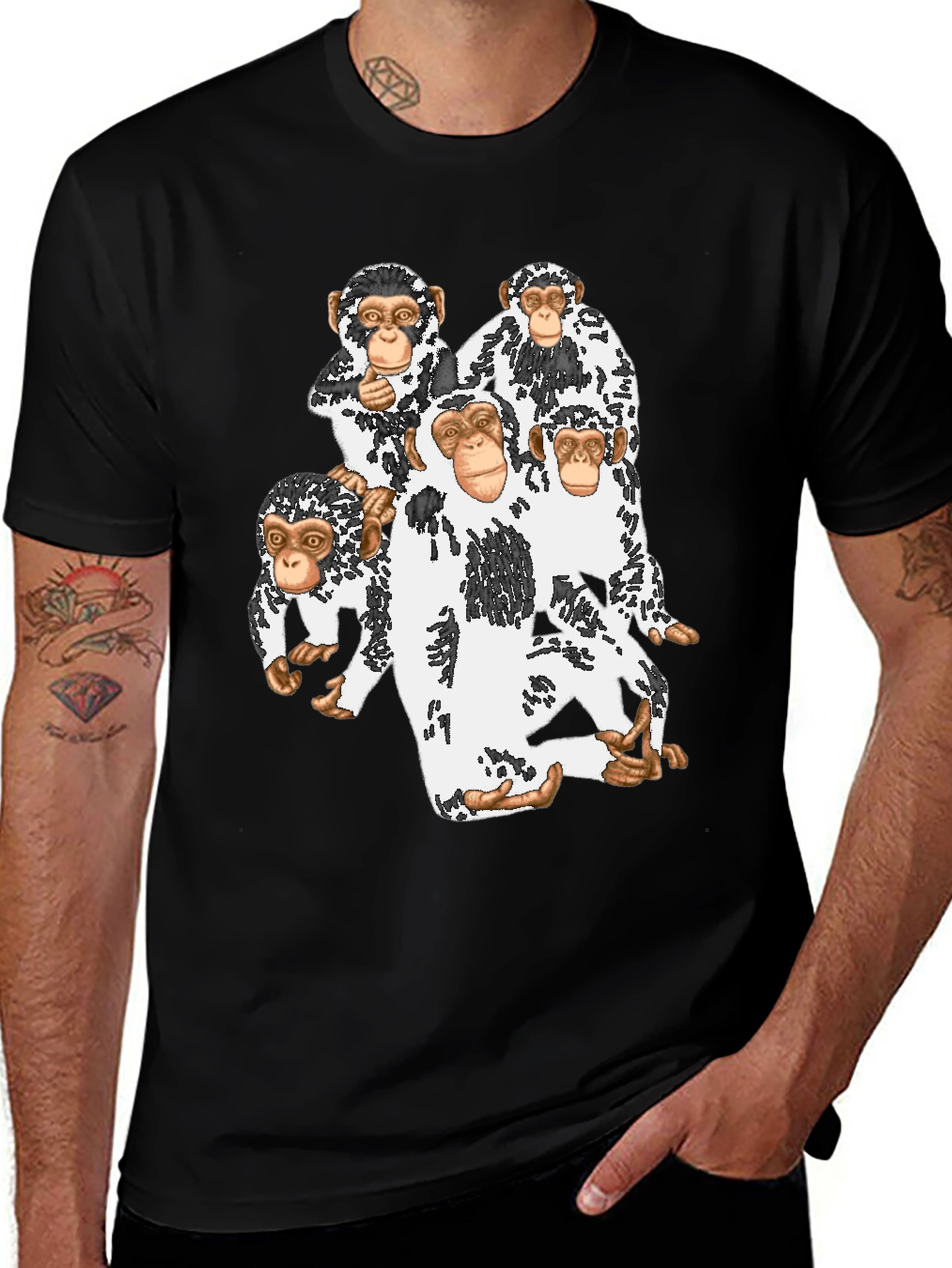 Variant 24 of Monkey Business T-Shirt | Black Tee