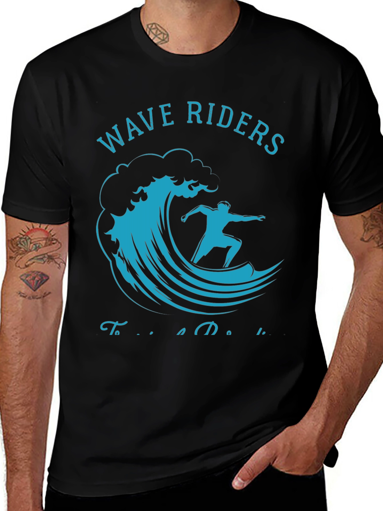 Variant 20 of Wave Riders Graphic Tee - Surfing T-Shirt