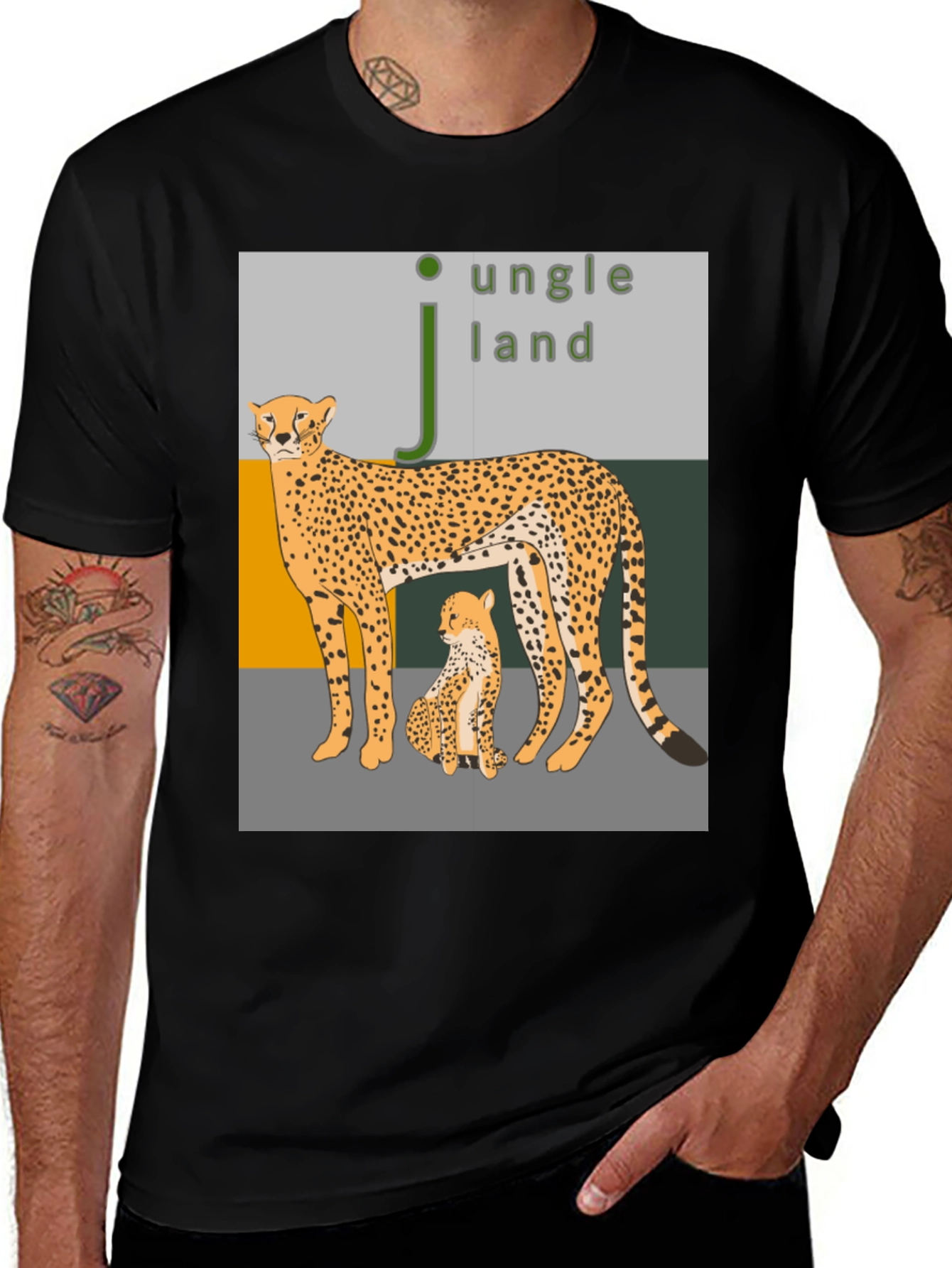 Variant 19 of Jungle Land Cheetah T-Shirt, Animal Lover Tee