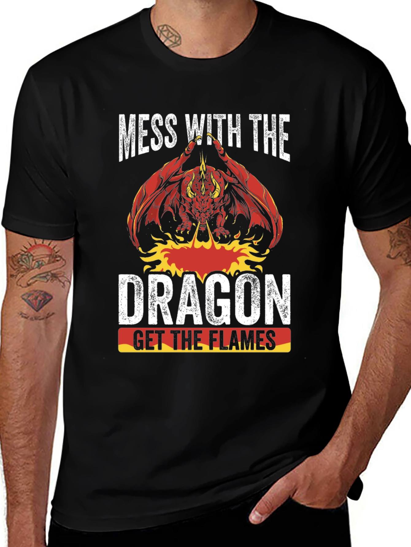 Variant 5 of Dragon Flames Graphic T-Shirt