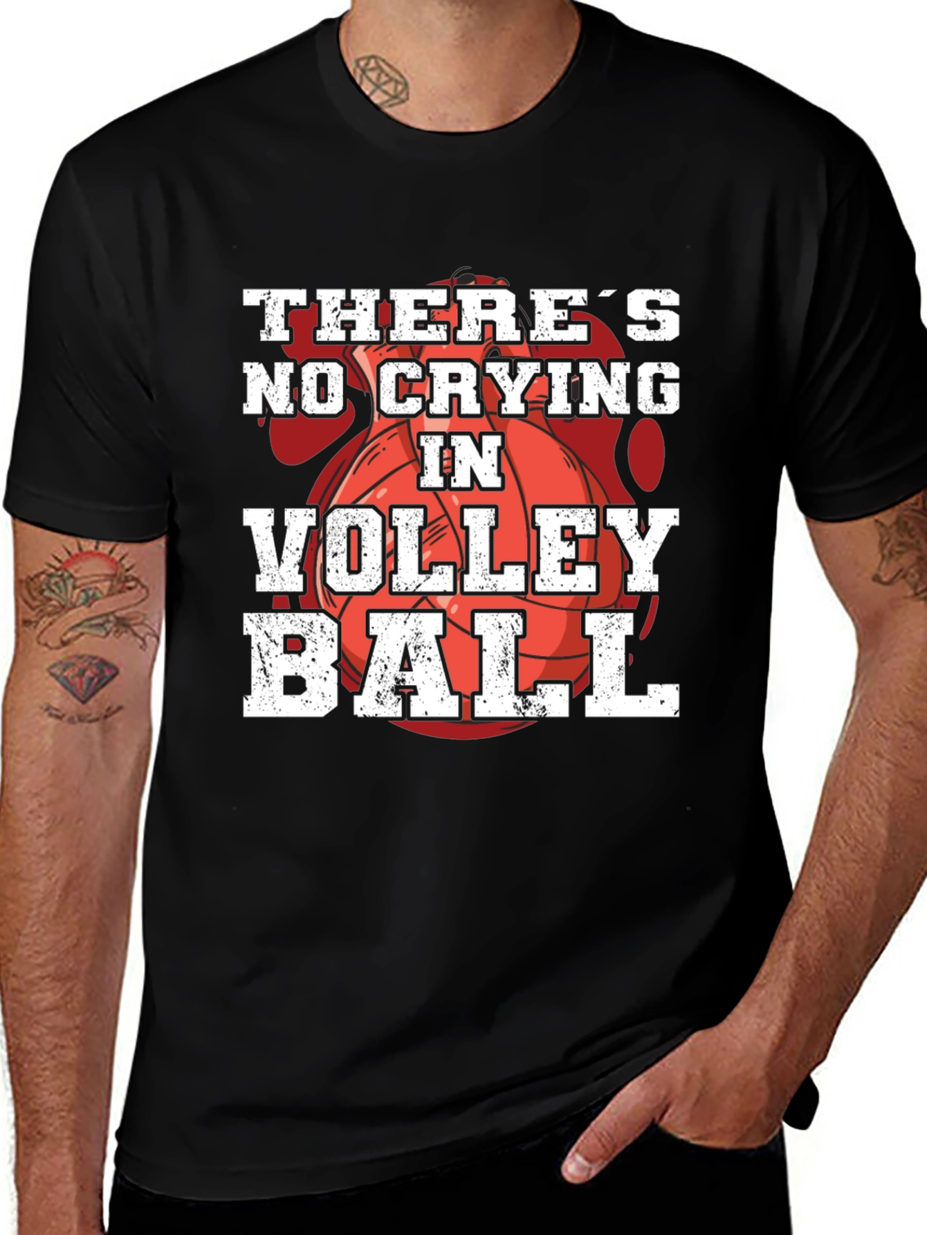 Variant 6 of Volleyball Graphic T-Shirt - No Crying