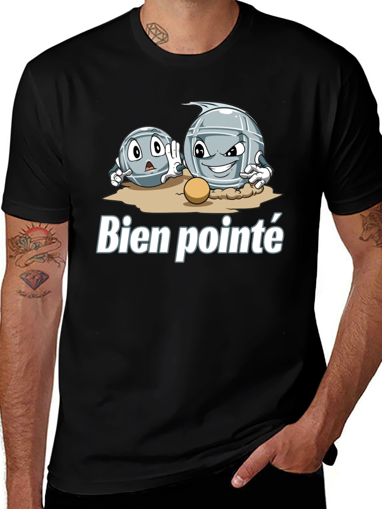Variant 20 of Bien Pointé Petanque T-Shirt