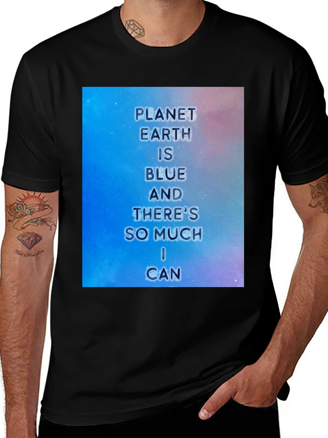 Variant 23 of Planet Earth Tee - Blue & Inspirational Graphic Shirt