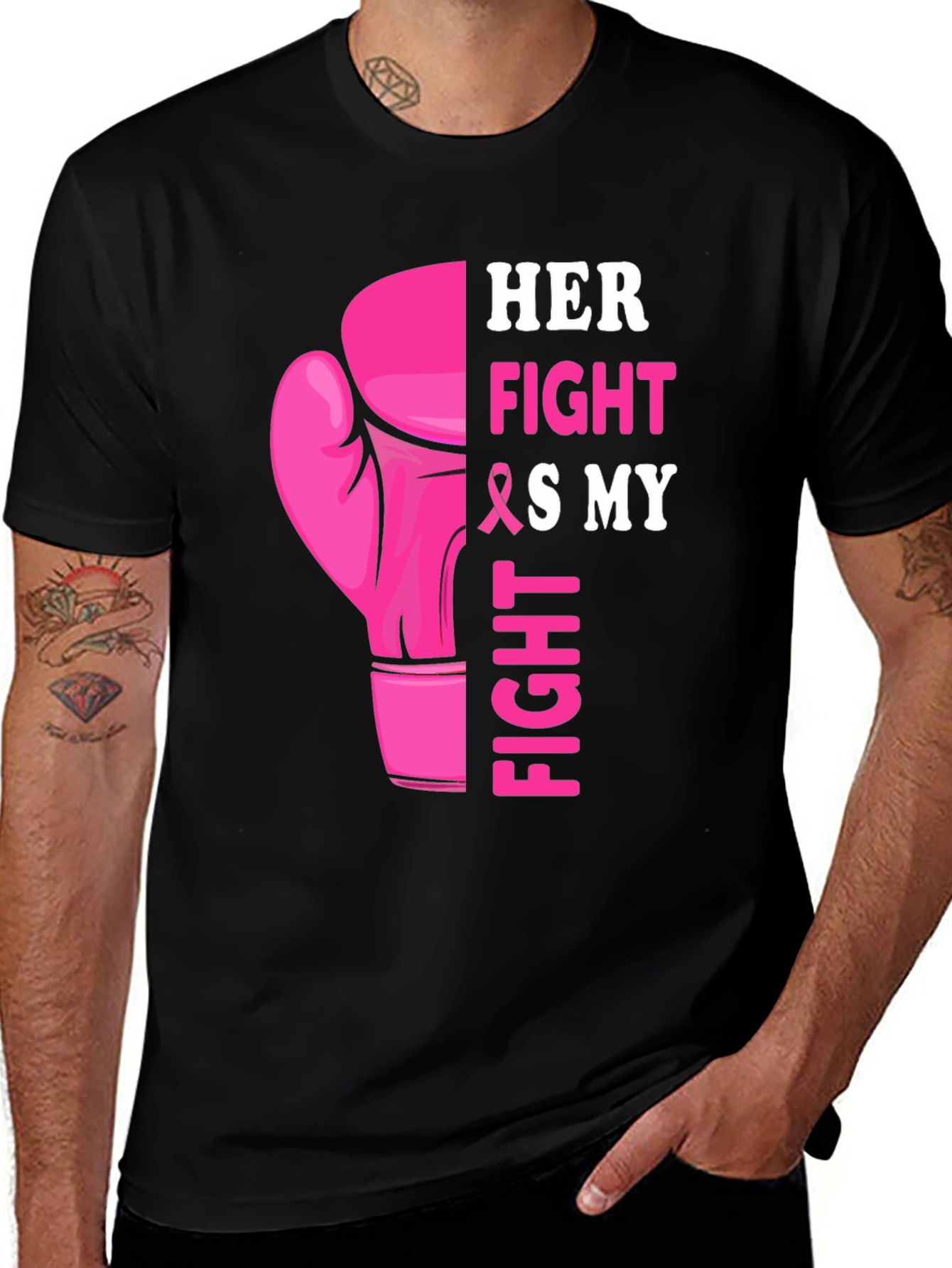 Variant 15 of Her Fight Is My Fight Boxing Glove T-Shirt
