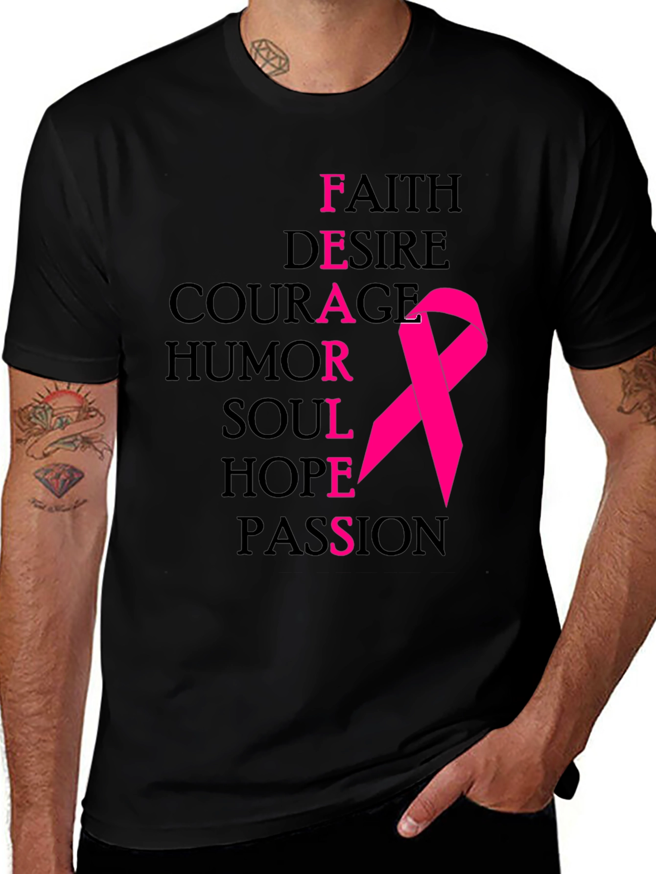 Variant 17 of Fearless Breast Cancer Awareness T-Shirt