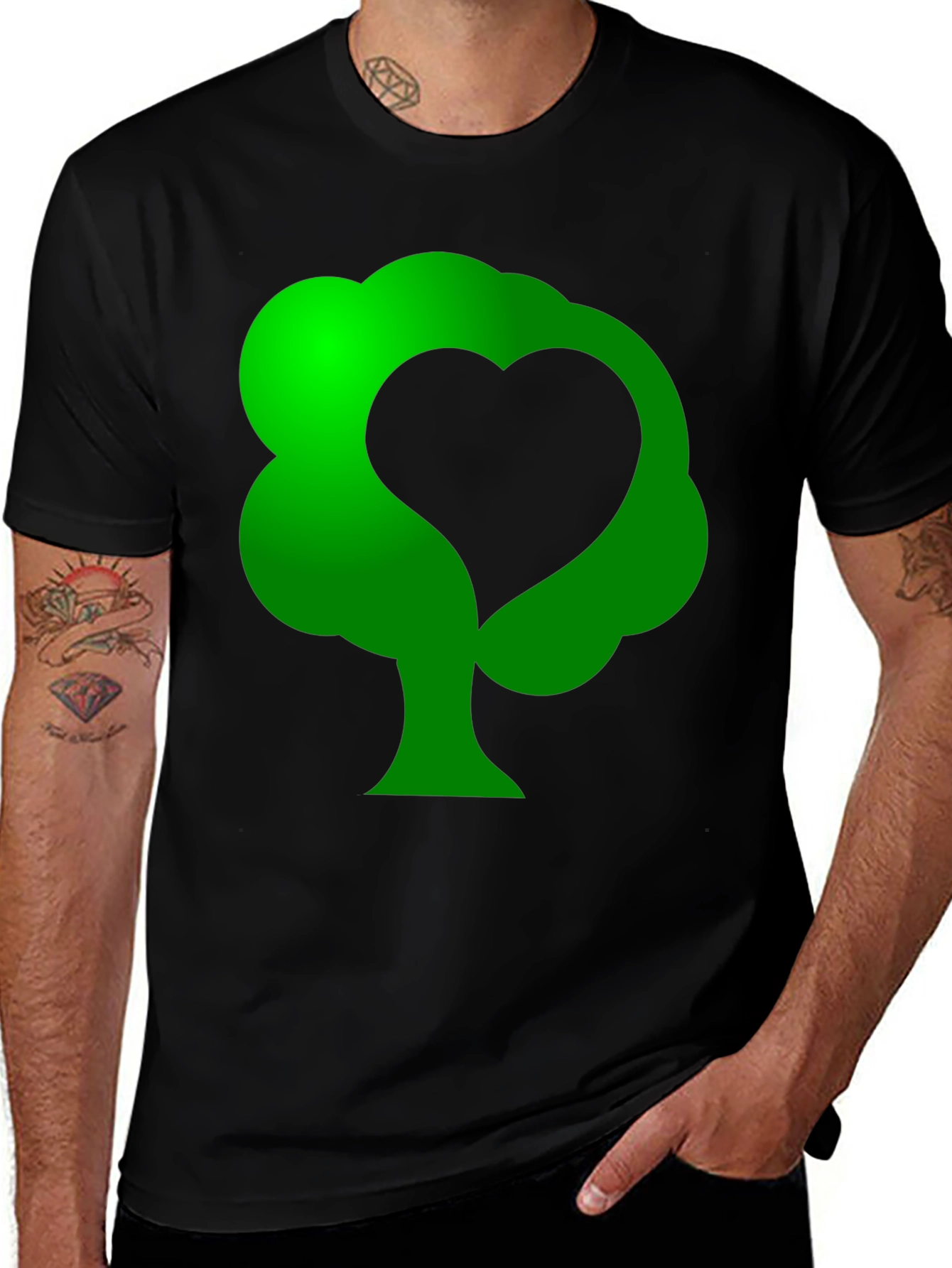 Variant 4 of Heart Tree Graphic Tee - Eco-Friendly Style