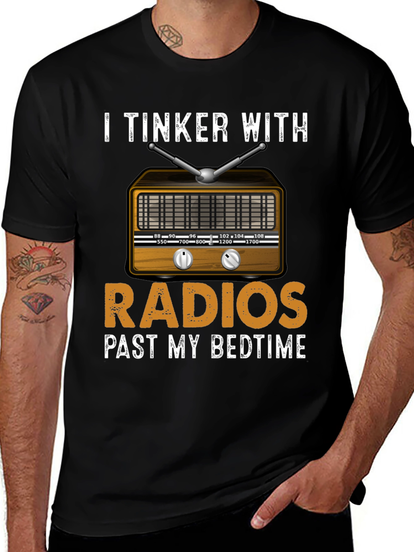 Variant 16 of I Tinker With Radios T-Shirt - Novelty Gift for Radio Lovers