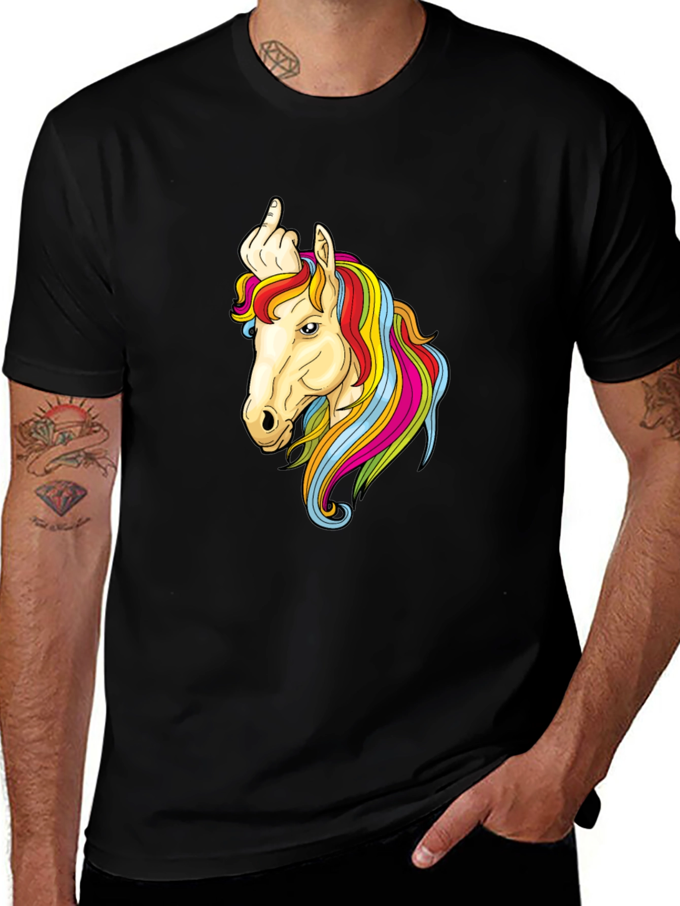 Variant 3 of Rebellious Unicorn Graphic Tee