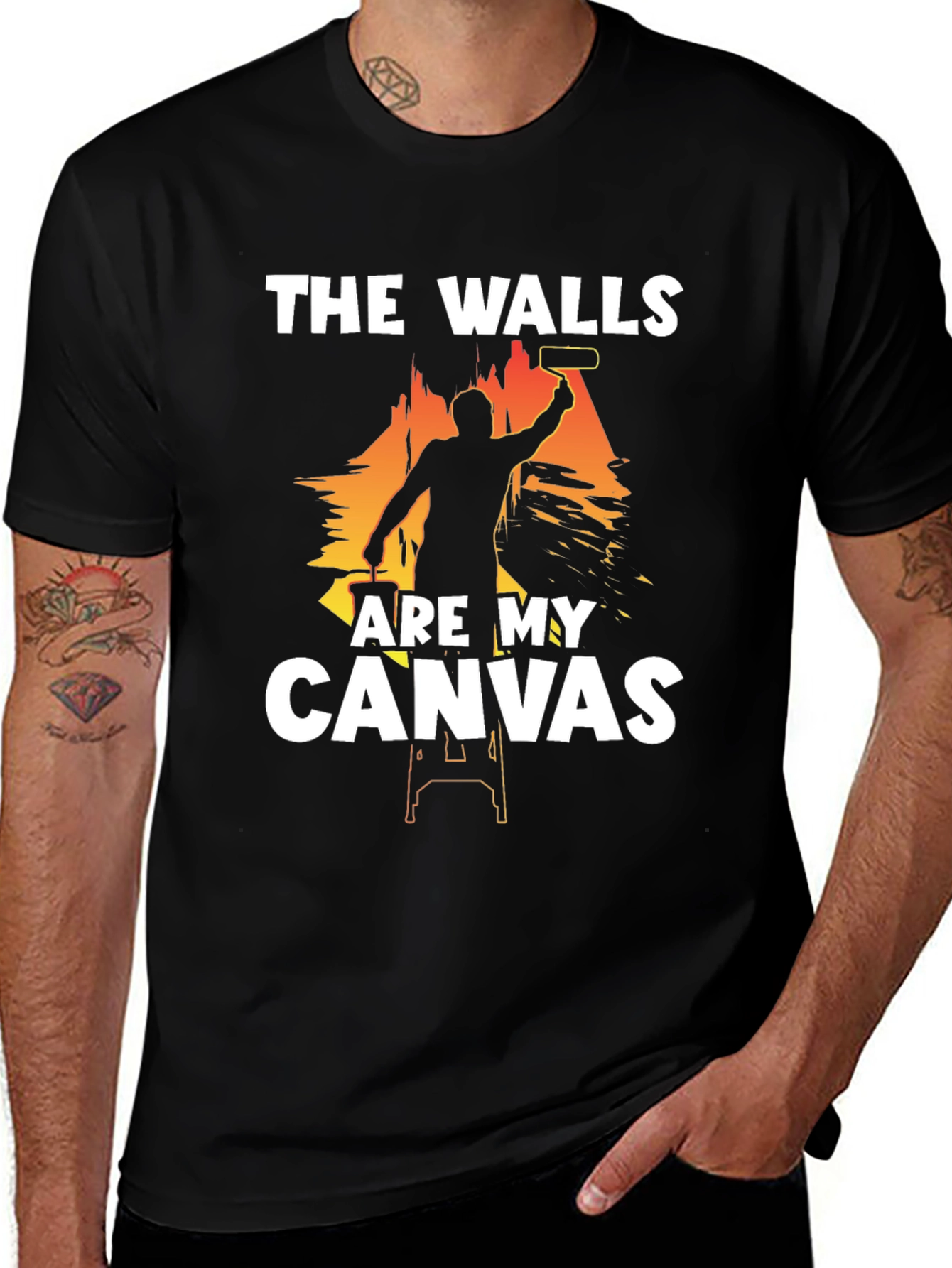 Variant 28 of Painter T-Shirt: The Walls Are My Canvas