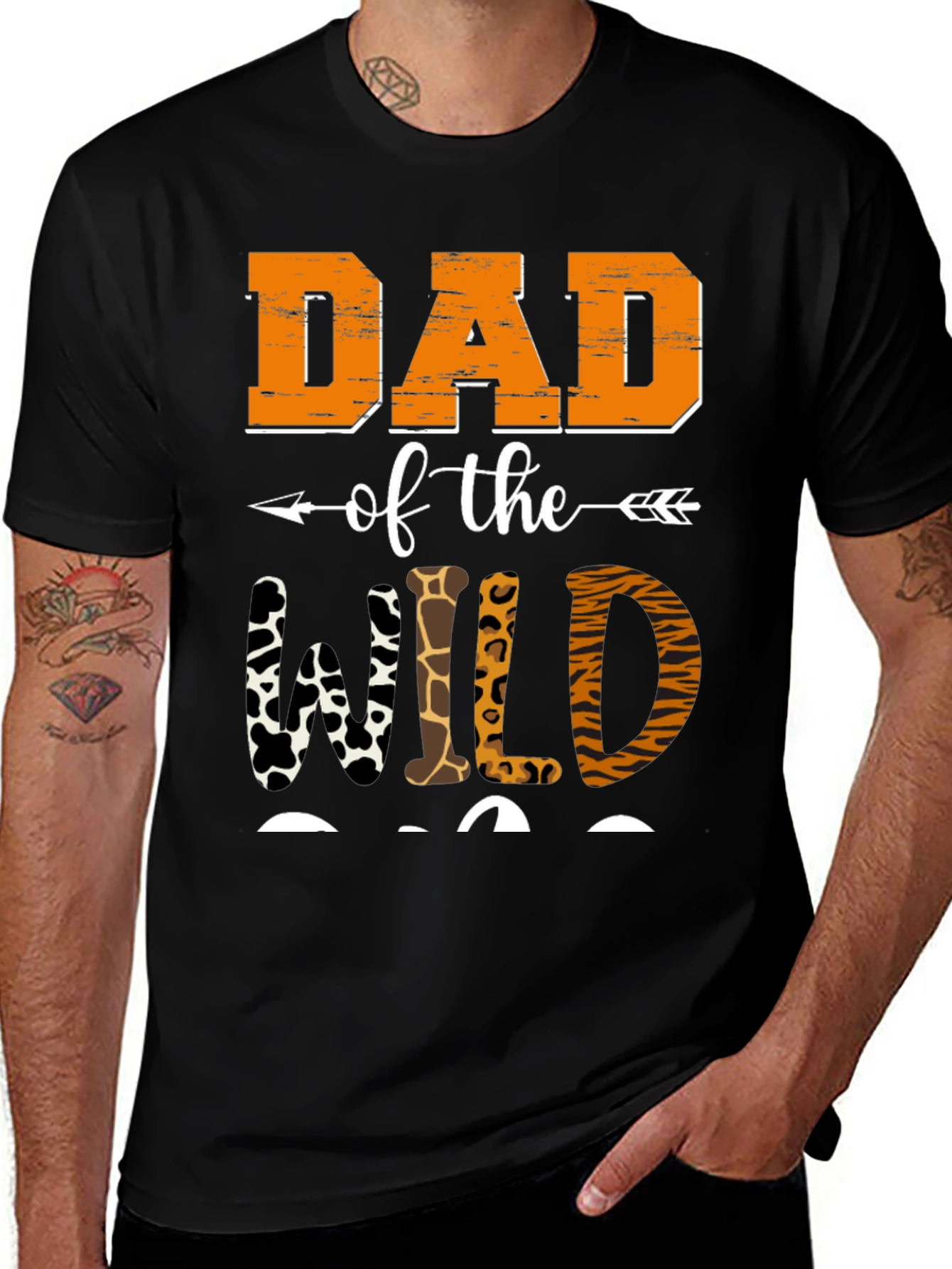 Dad of the Wild Animal Print T-Shirt