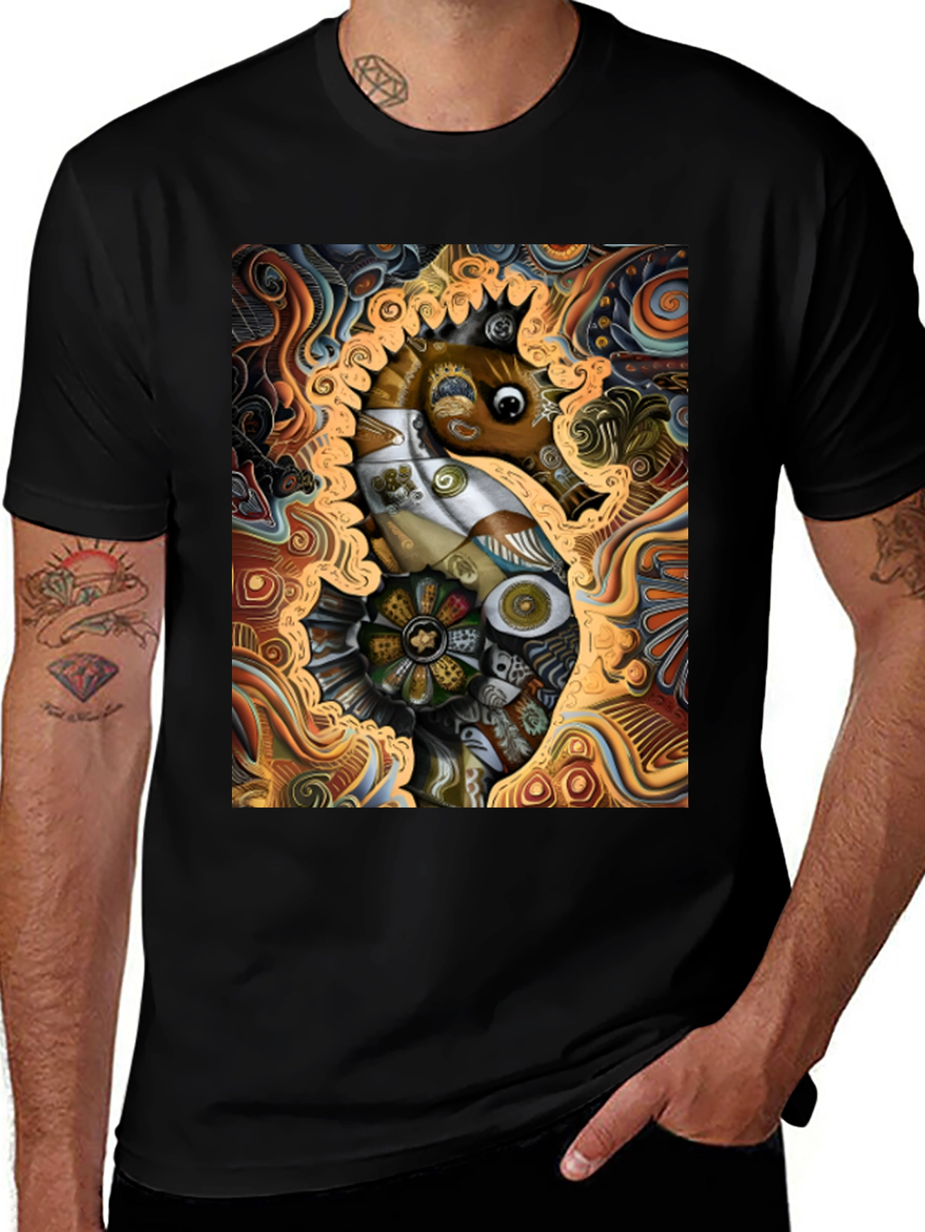 Variant 23 of Abstract Seahorse Graphic Tee - Unique Art T-Shirt
