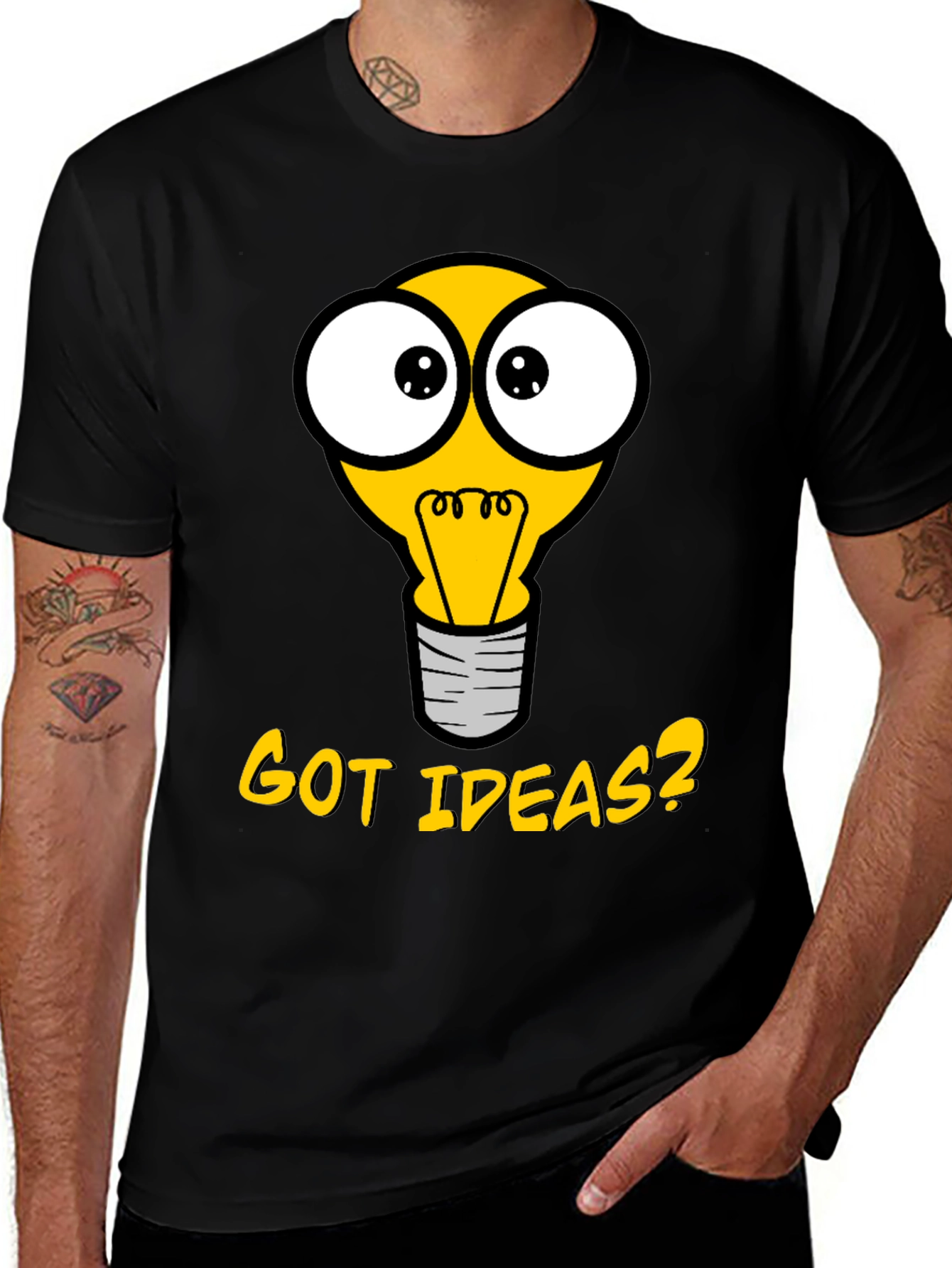 Variant 29 of Got Ideas? Cartoon Light Bulb T-Shirt