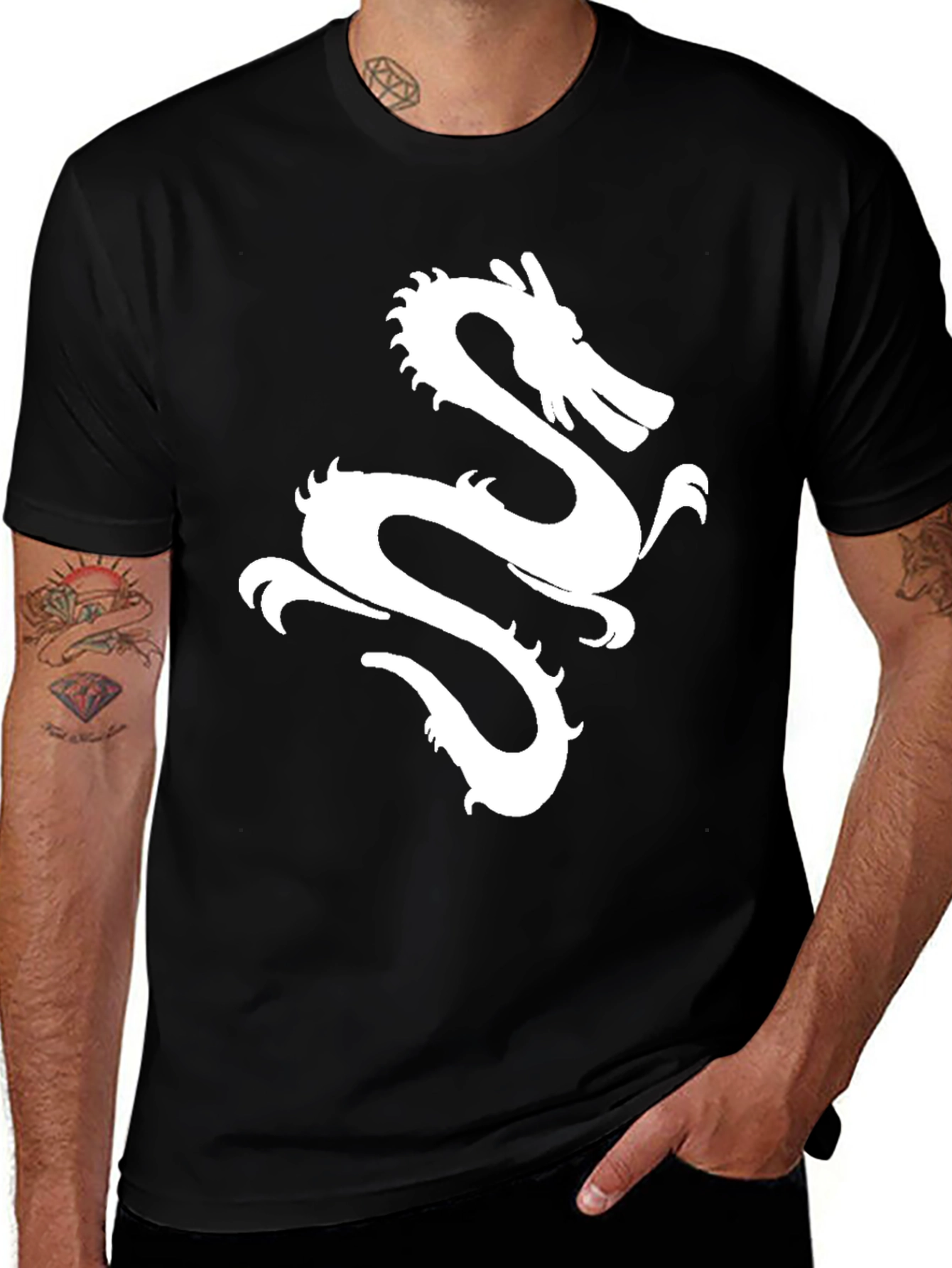 Variant 22 of Dragon Graphic Black T-Shirt