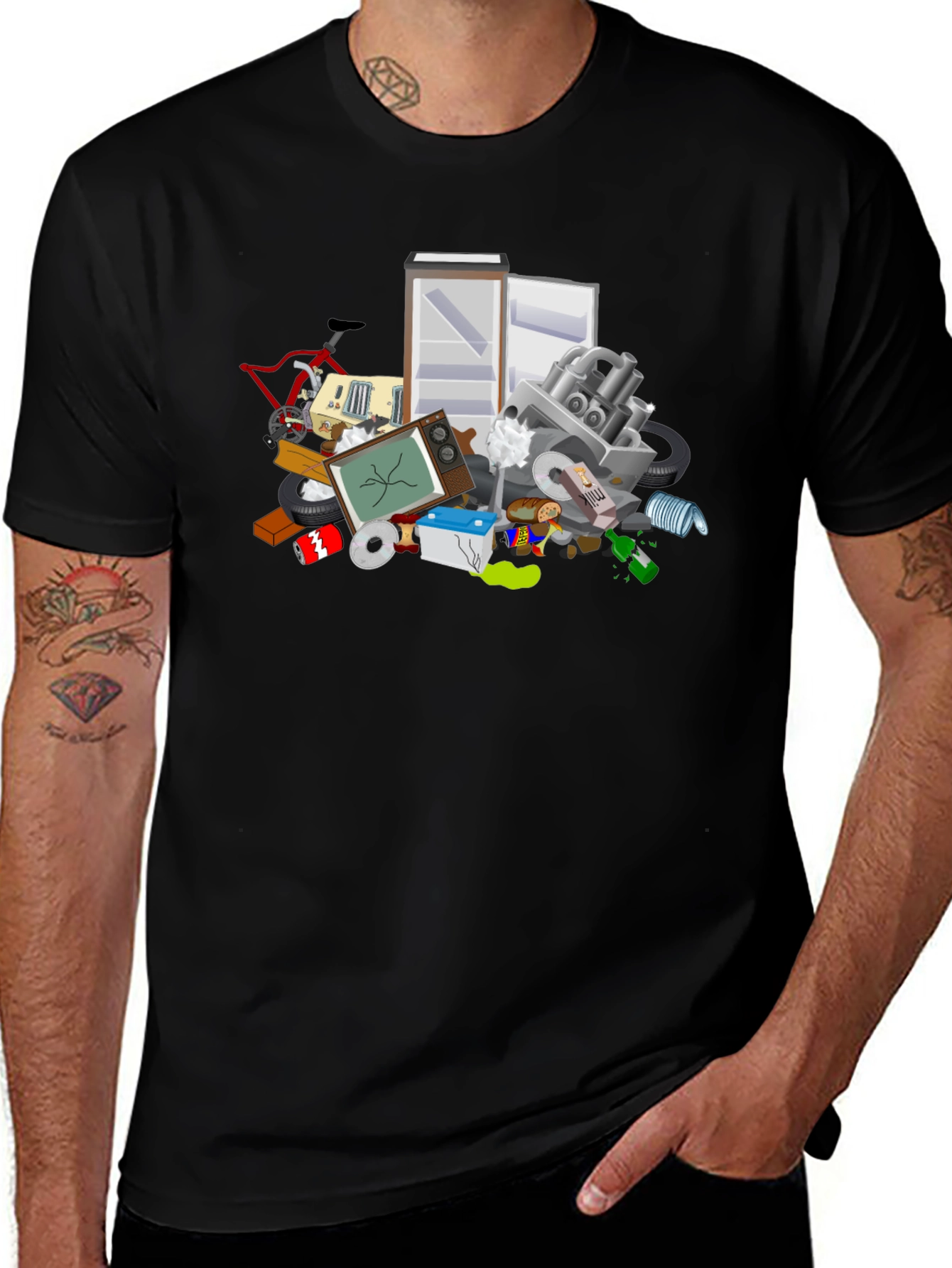 Variant 24 of Garbage Pile Graphic T-Shirt - Eco-Friendly Fashion