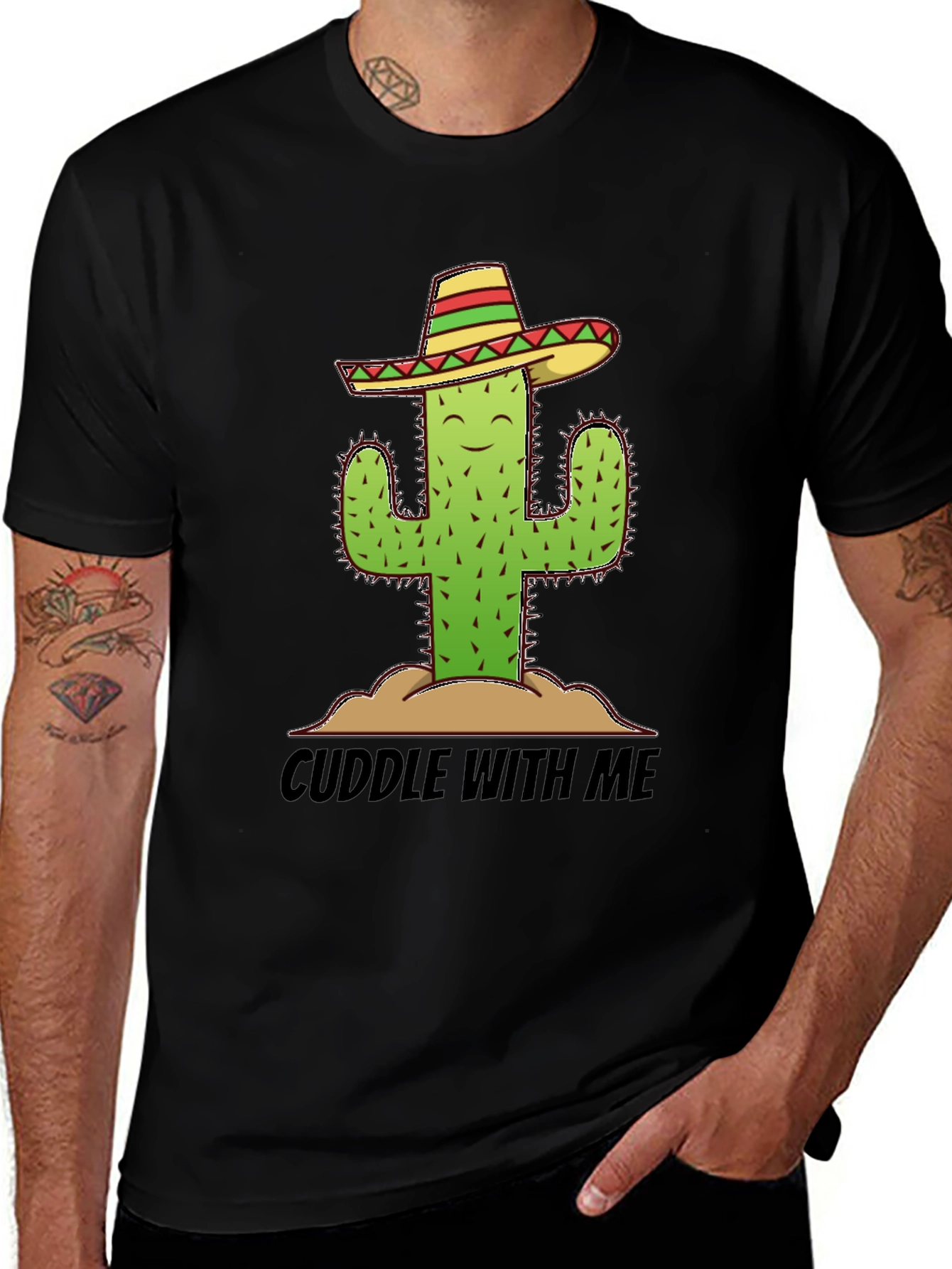 Variant 18 of Cuddle With Me Cactus Sombrero Graphic Tee