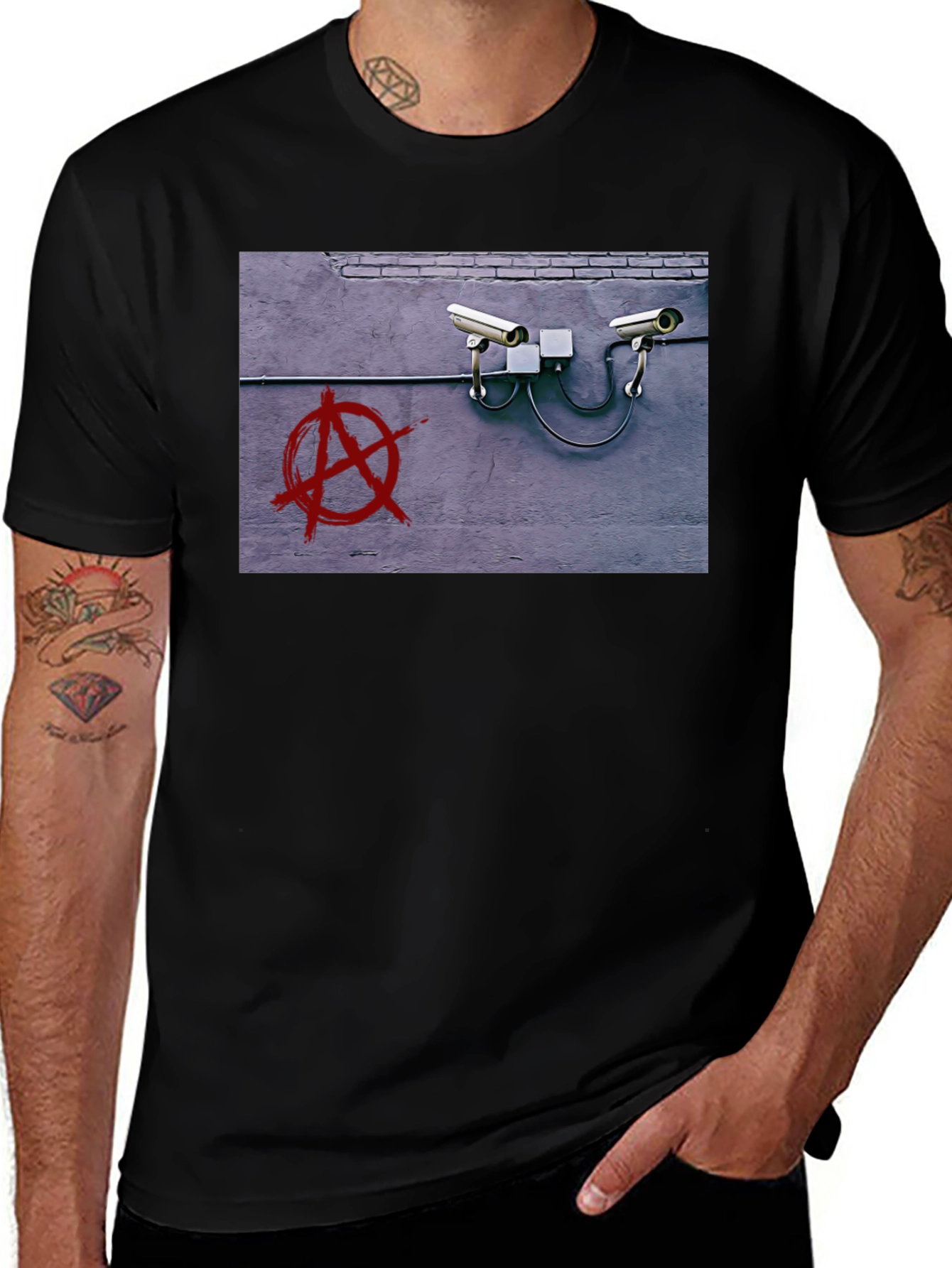 Anarchy Surveillance Tee - Street Style