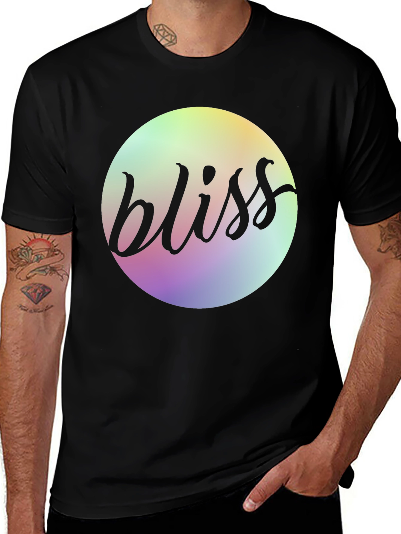Variant 28 of Bliss Graphic Tee - Soft Black T-Shirt