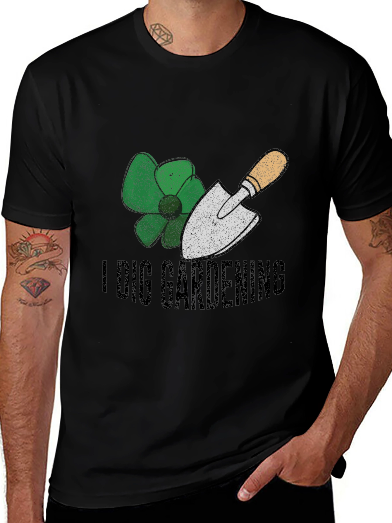 Variant 4 of I Dig Gardening Graphic Tee - Black Cotton T-Shirt