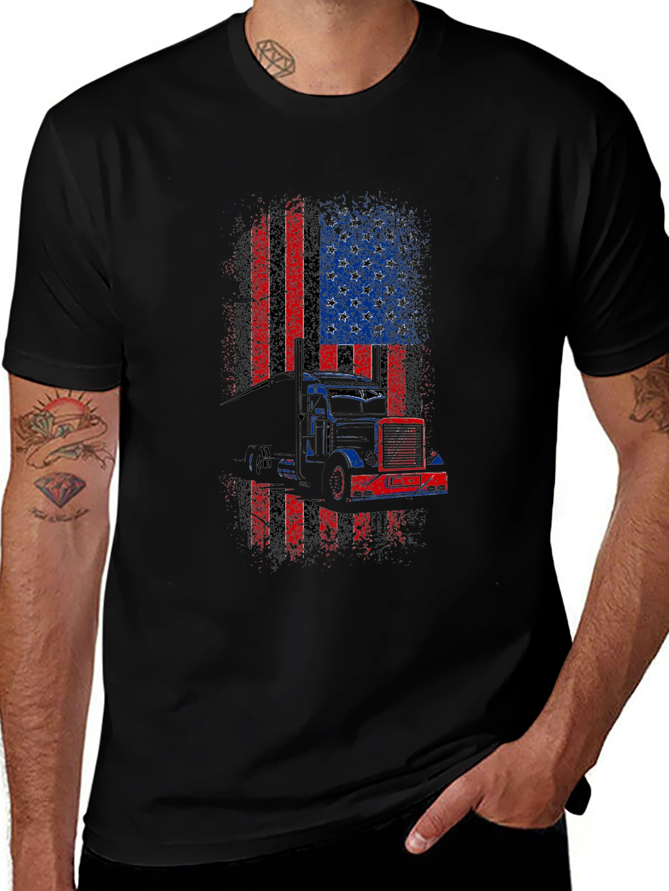 Variant 28 of Trucker Flag Graphic Tee