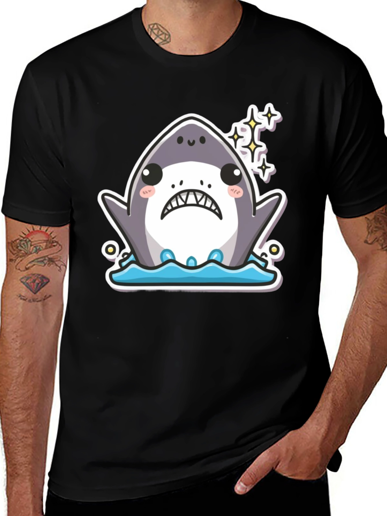 Variant 19 of Kawaii Shark T-Shirt - Cute Cartoon Graphic Tee