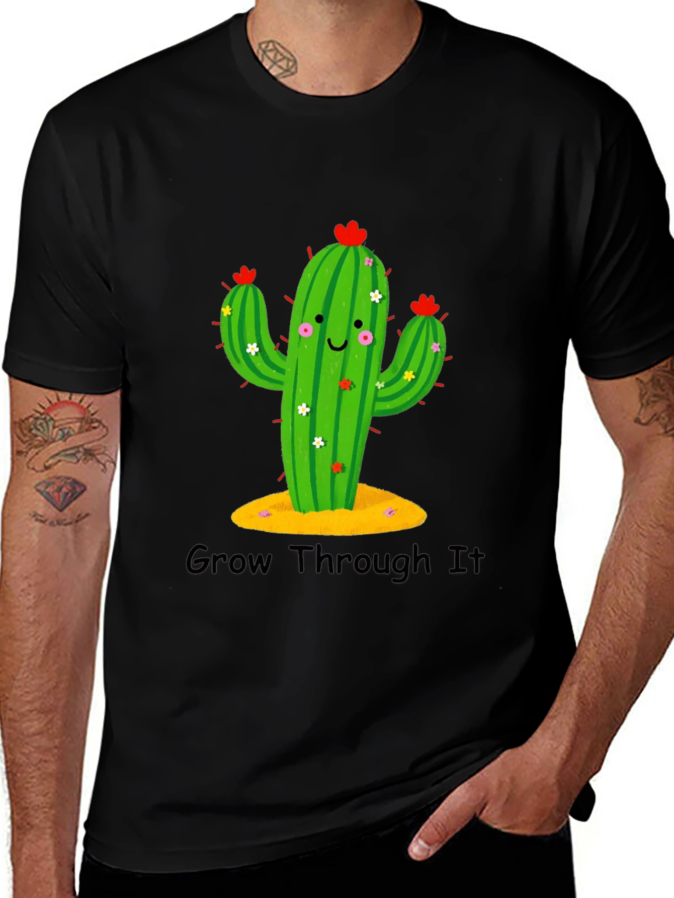 Variant 7 of Cactus Graphic Tee - Grow Through It