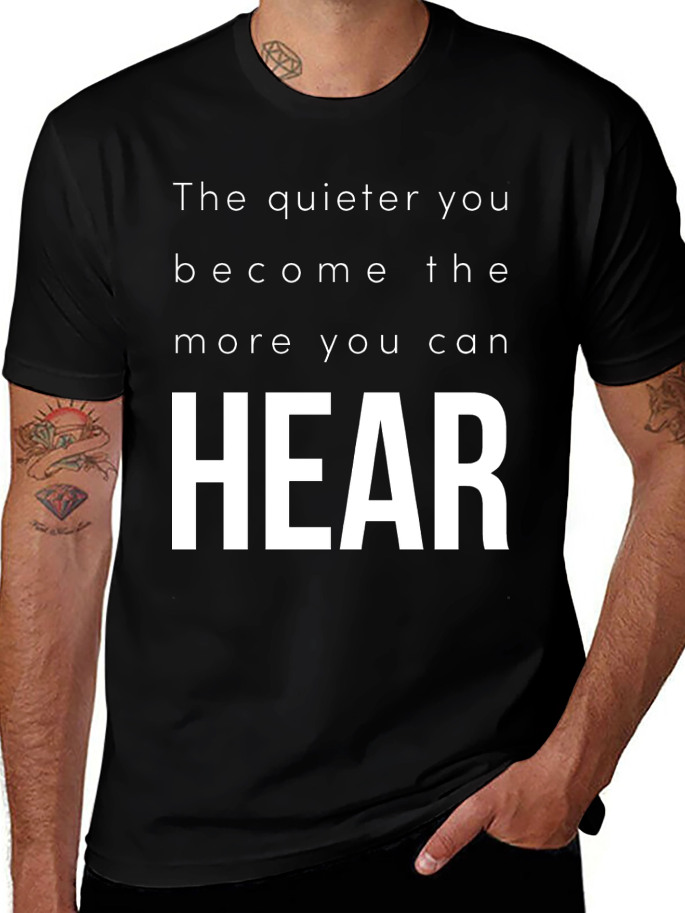 Variant 23 of Quiet Hear Tee - Motivational Graphic T-Shirt