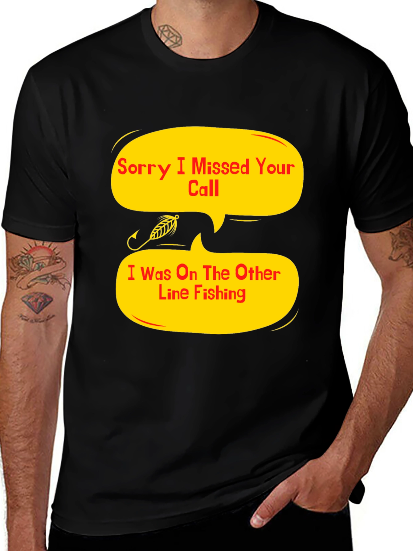 Variant 14 of Fishing T-Shirt - Sorry I Missed Your Call