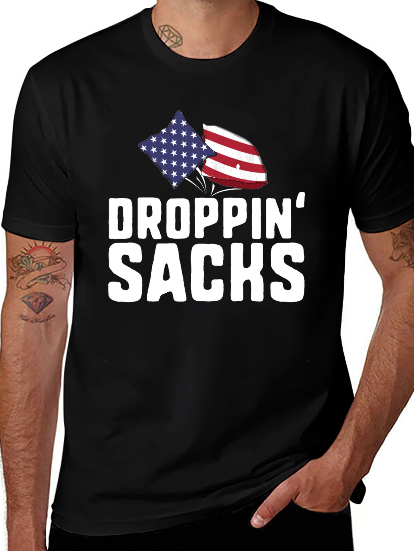 Variant 22 of Droppin' Sacks Patriotic T-Shirt