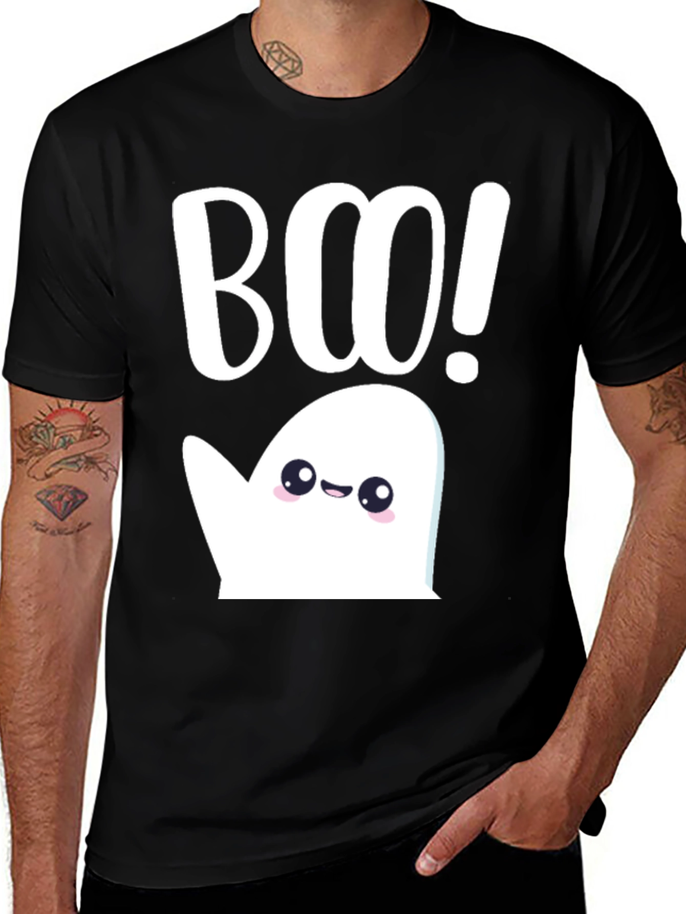 Cute Ghost Boo! Halloween Graphic T-Shirt