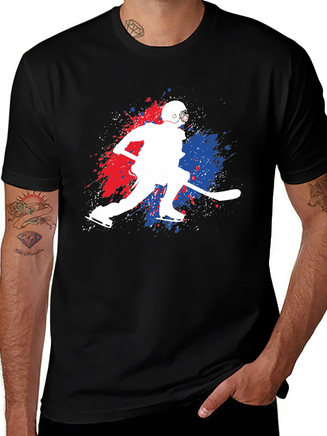 Variant 10 of Hockey Player Graphic Tee