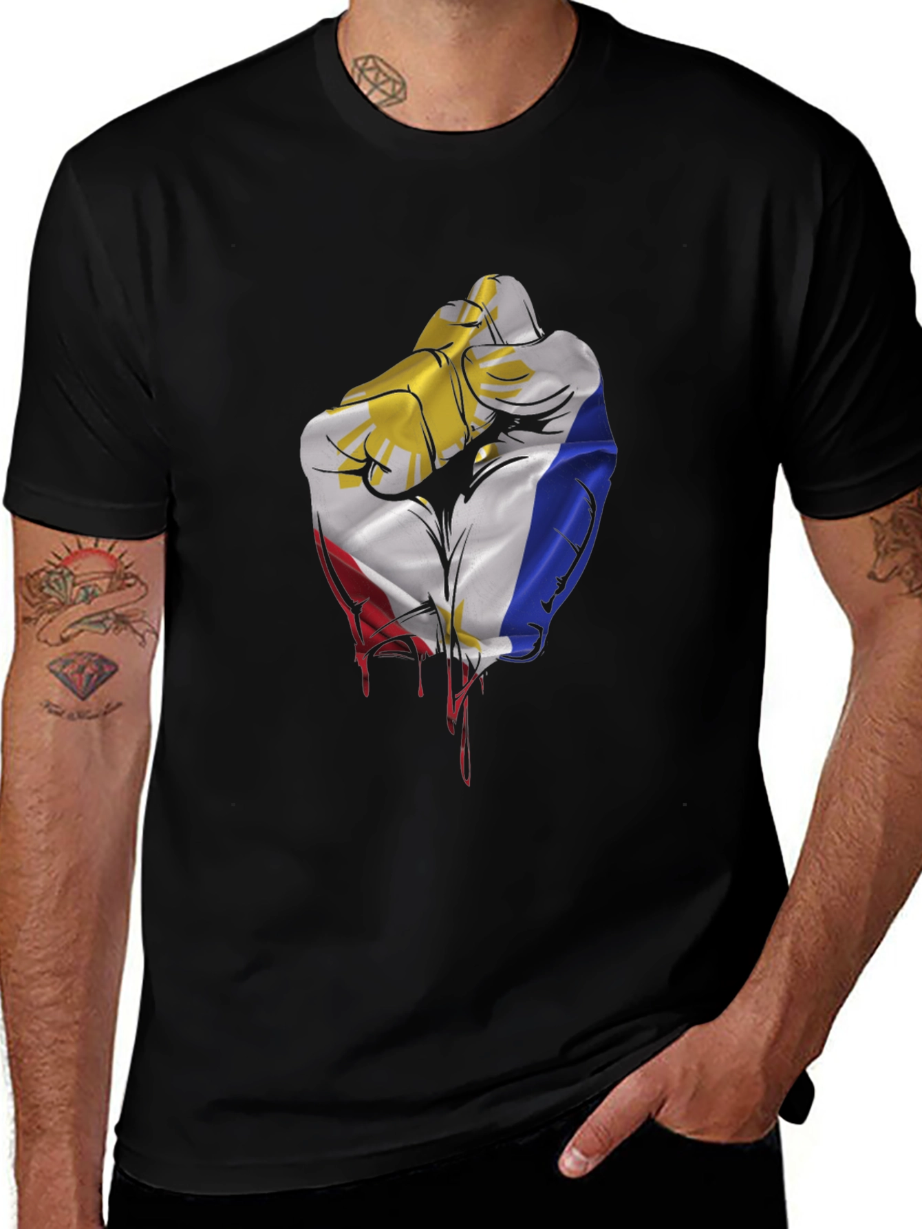 Philippines Flag Fist T-Shirt - Pinoy Pride!