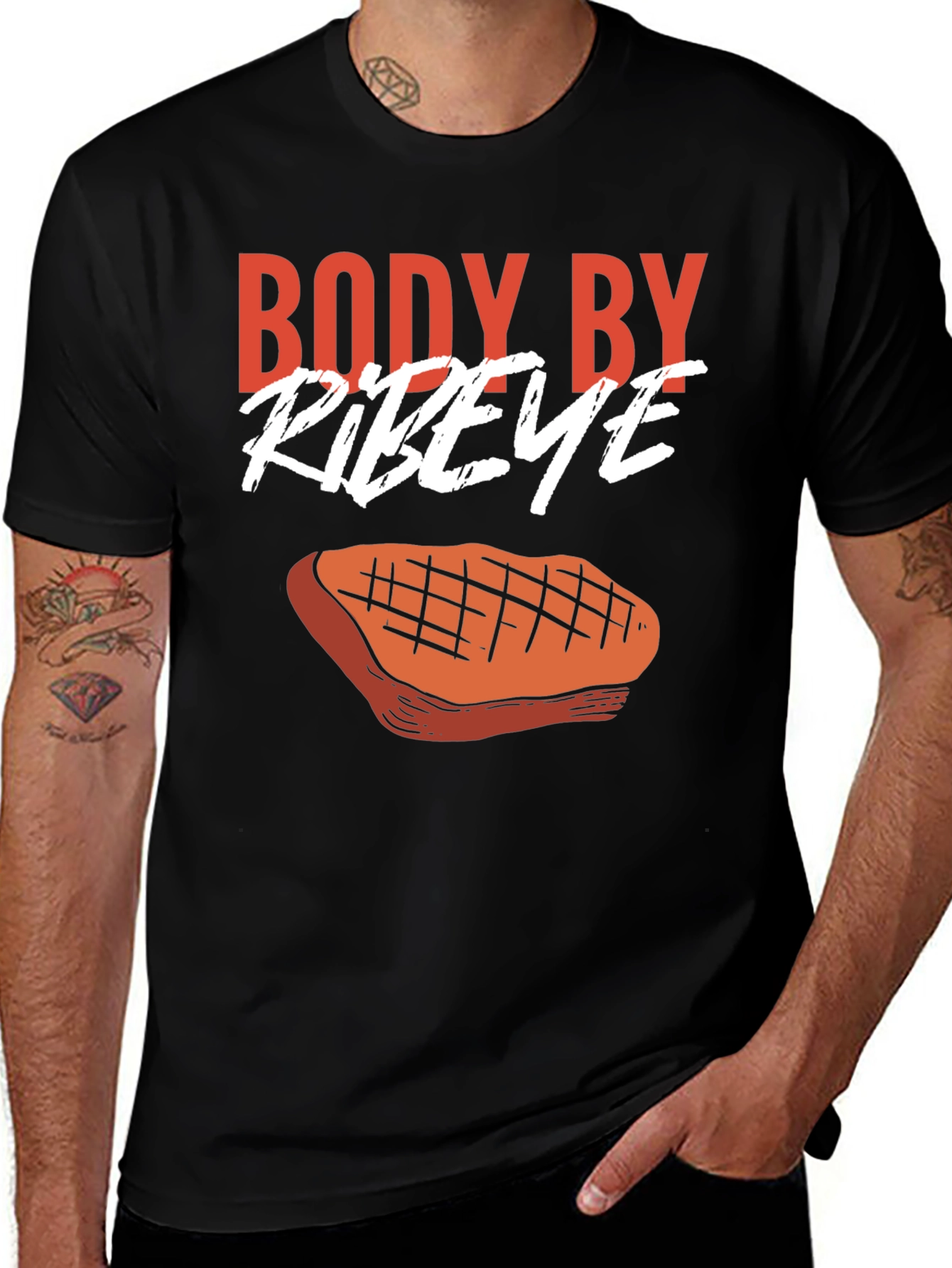 Variant 30 of Body by Ribeye T-Shirt - Funny Steak Lover Tee