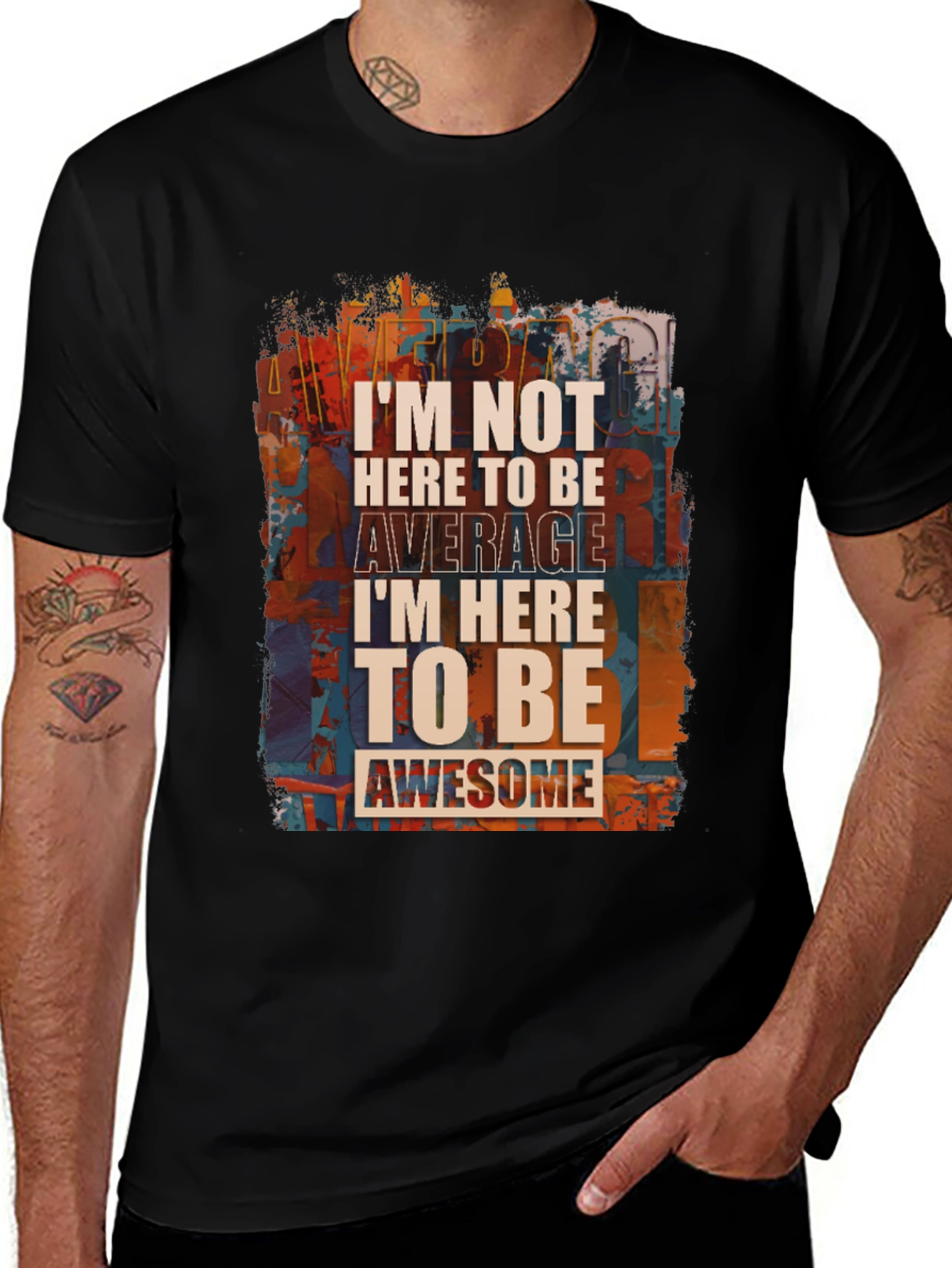 Variant 9 of Awesome Mindset Men's Black T-Shirt
