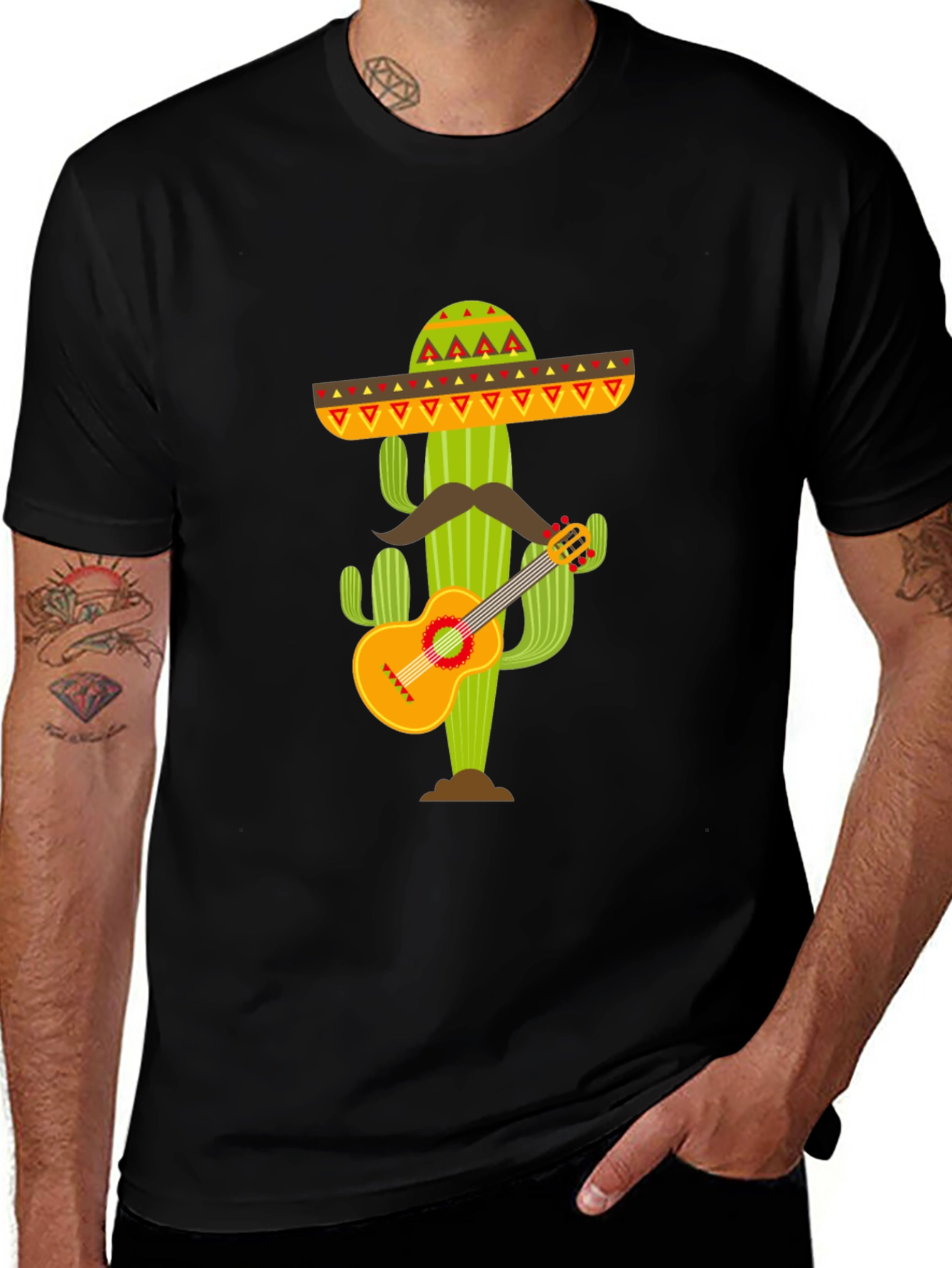 Variant 21 of Cactus Mariachi T-Shirt - Musical Desert Fun!