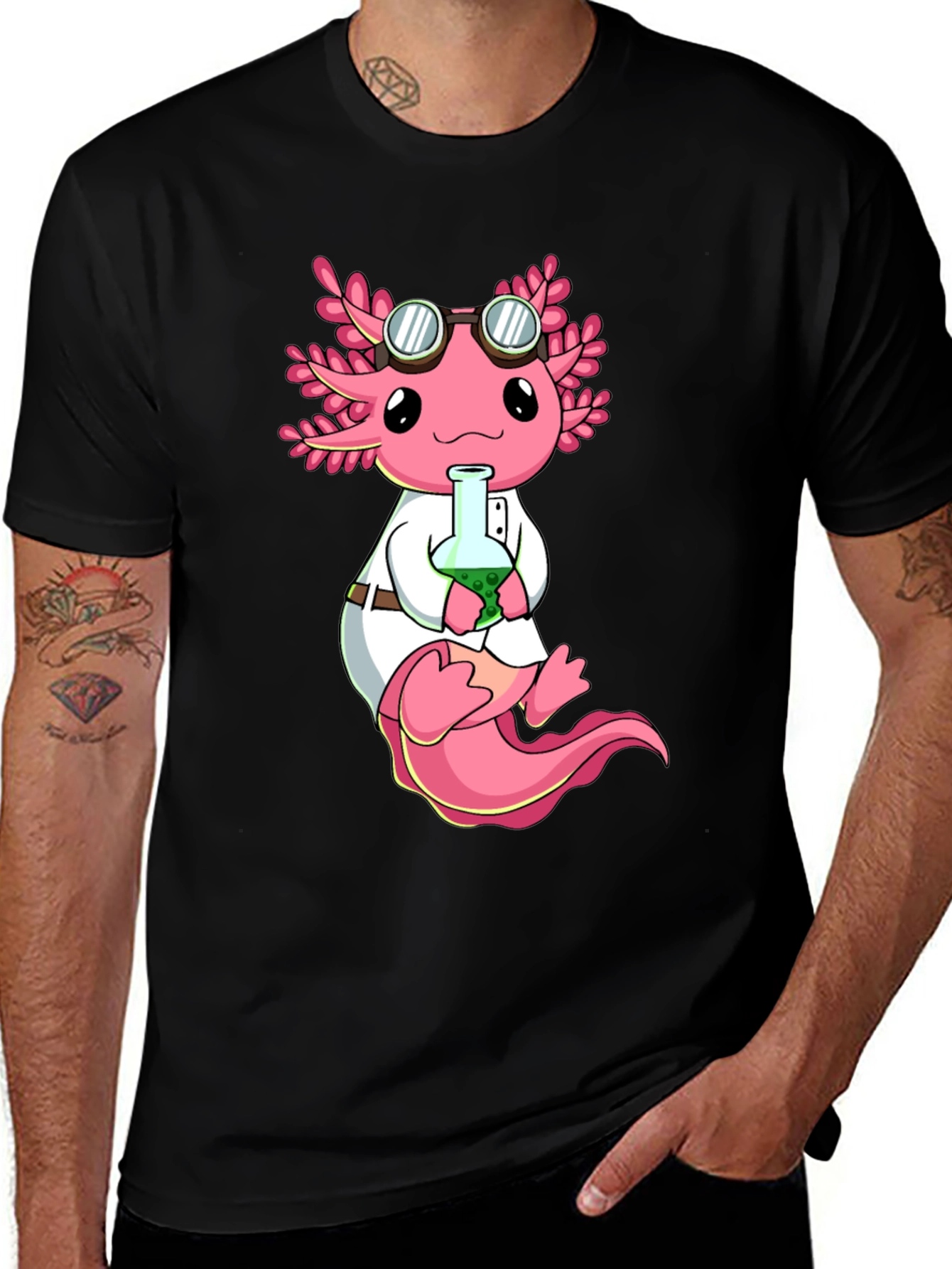 Variant 2 of Axolotl Scientist T-Shirt - Cute & Geeky Design