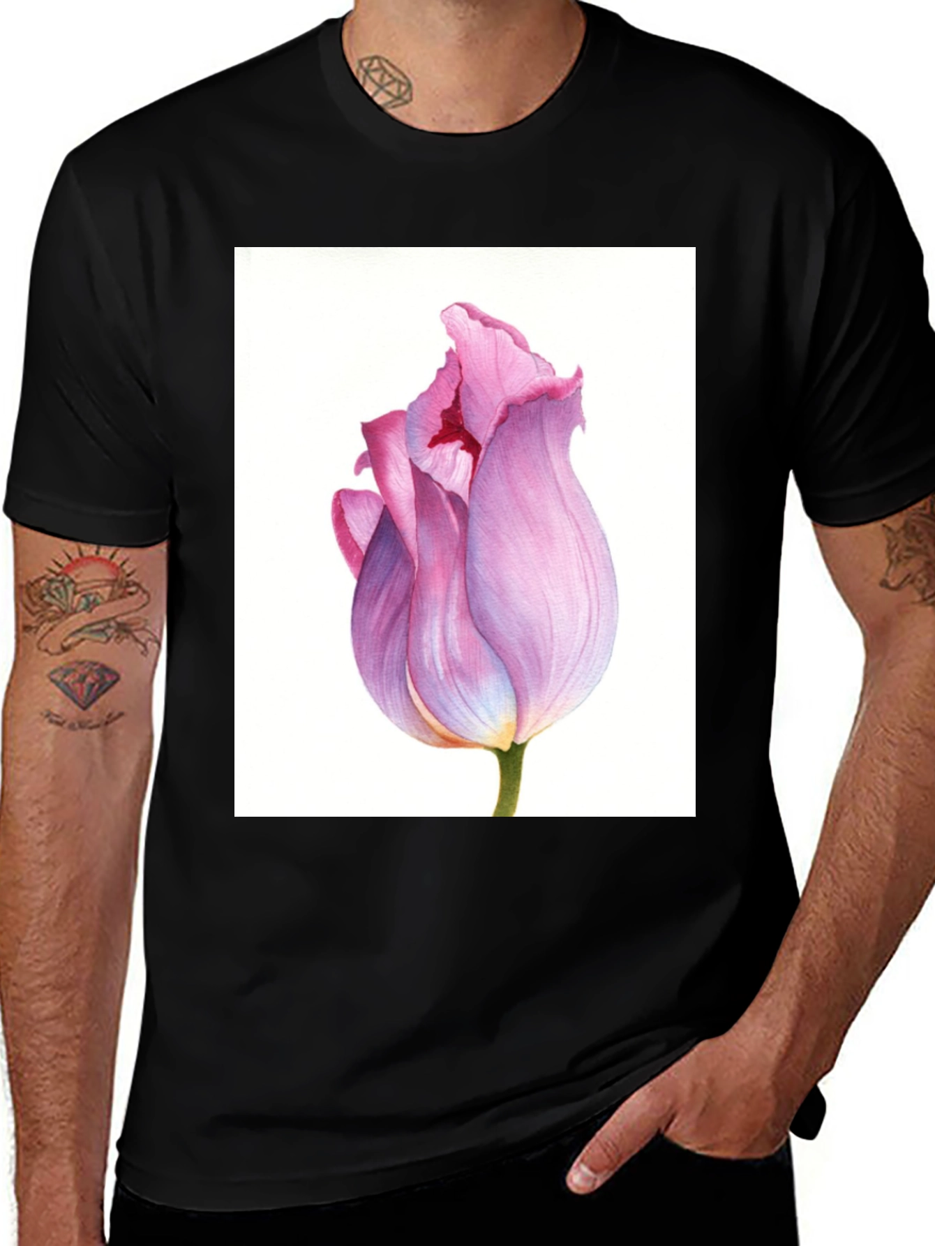 Variant 9 of Floral Tulip Graphic T-Shirt