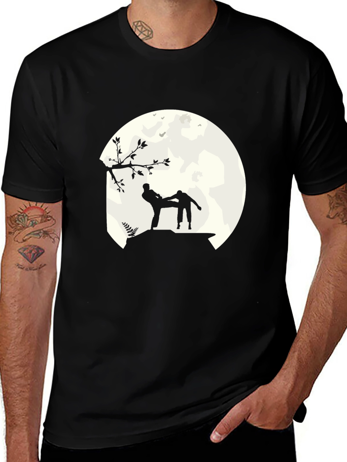 Variant 28 of Martial Arts Silhouette Graphic T-Shirt