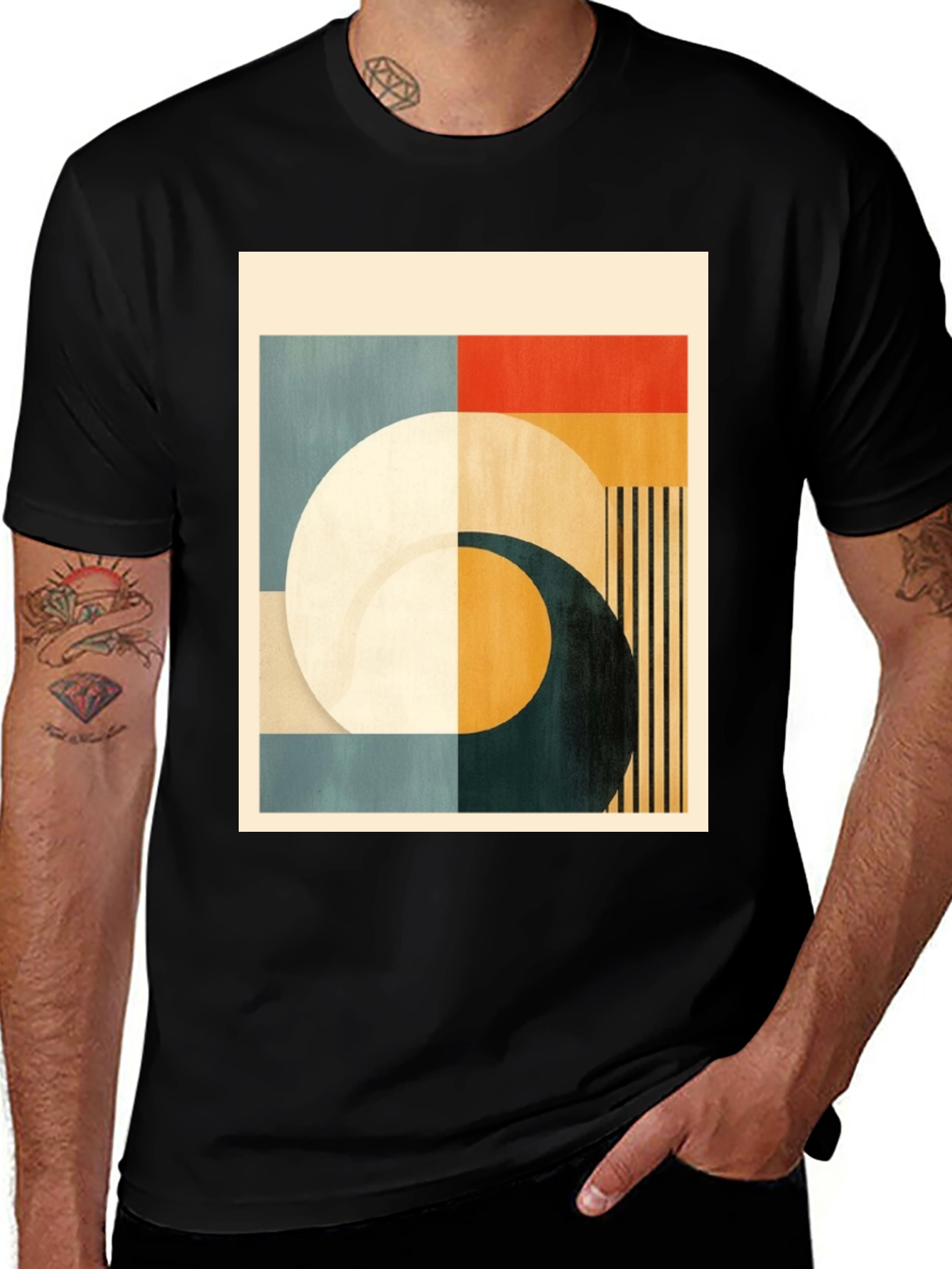 Variant 11 of Geometric Art Black T-Shirt