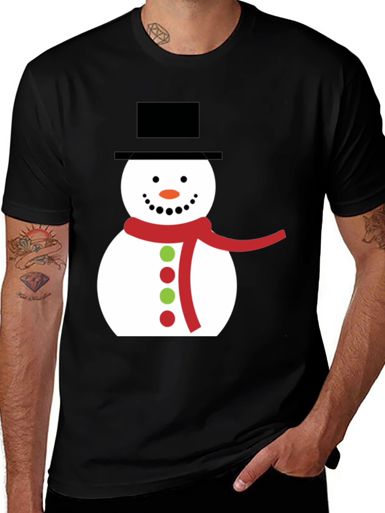 Variant 11 of Festive Snowman Graphic Tee - Holiday Apparel
