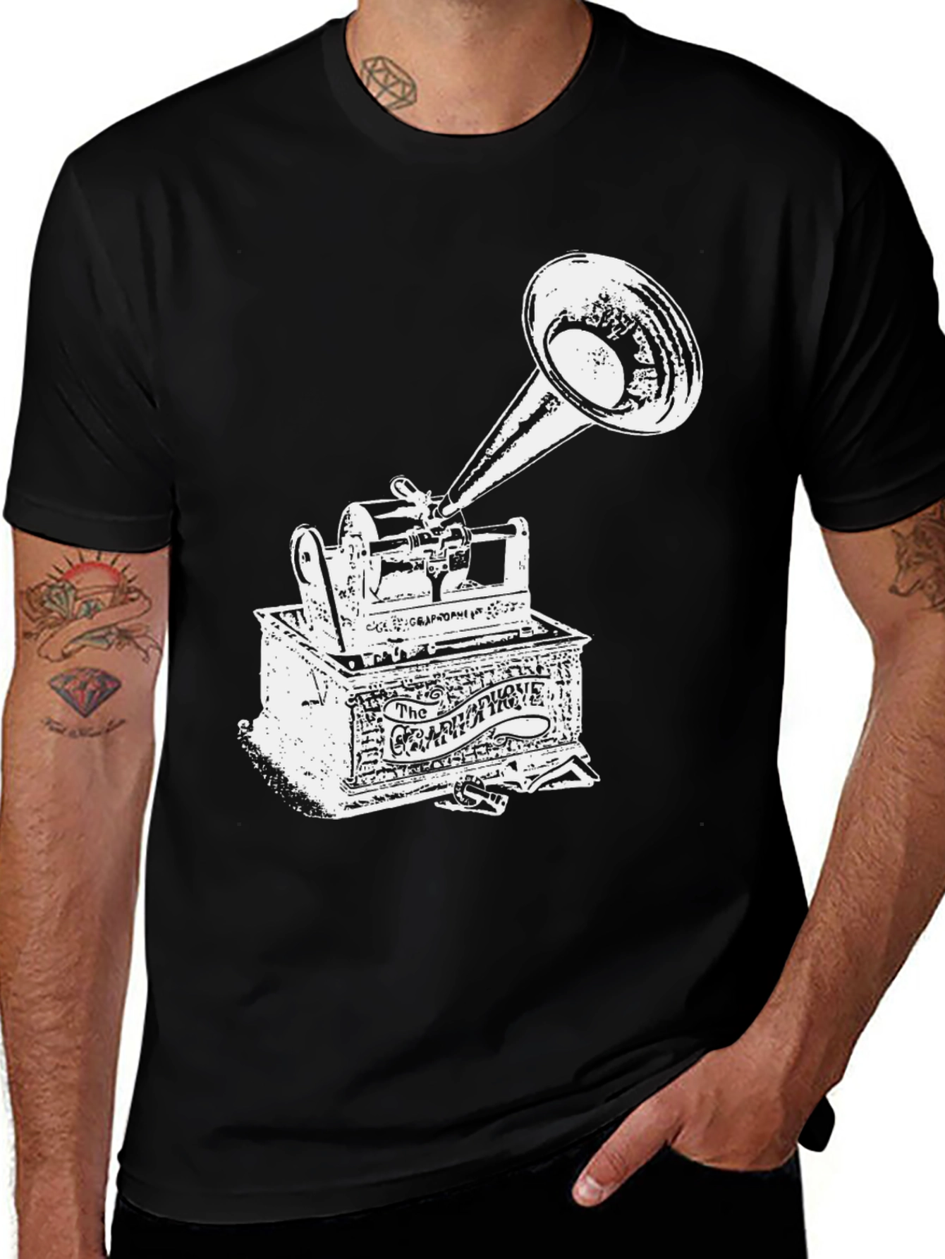 Variant 18 of Vintage Gramophone Graphic T-Shirt
