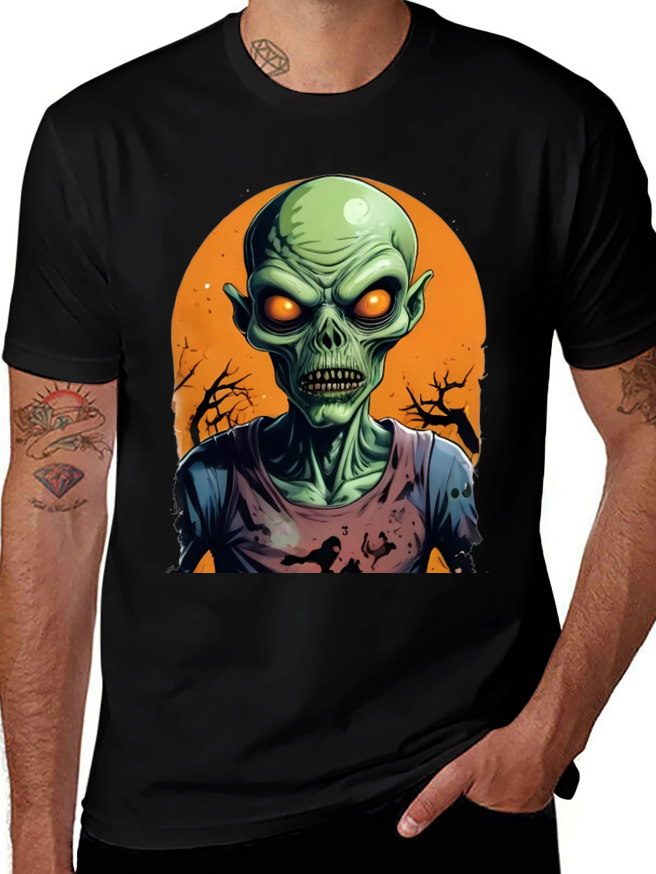 Variant 24 of Zombie Halloween Graphic Tee
