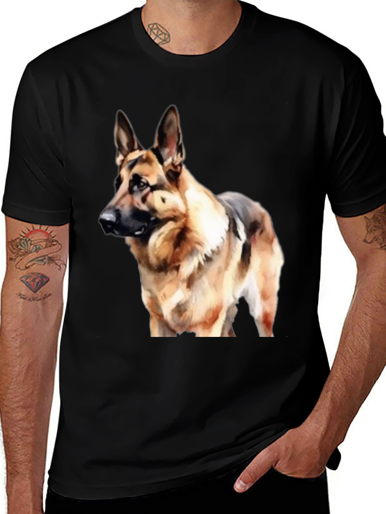 German Shepherd Dog Graphic T-Shirt