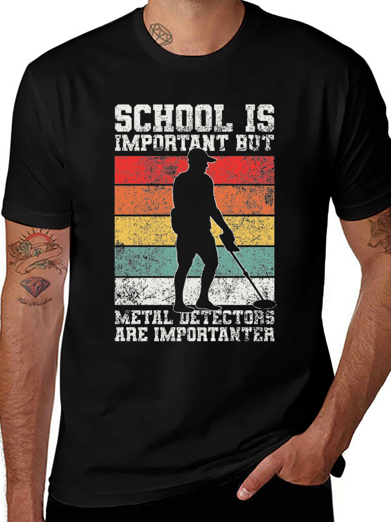 Variant 29 of Metal Detector T-Shirt - School is Important