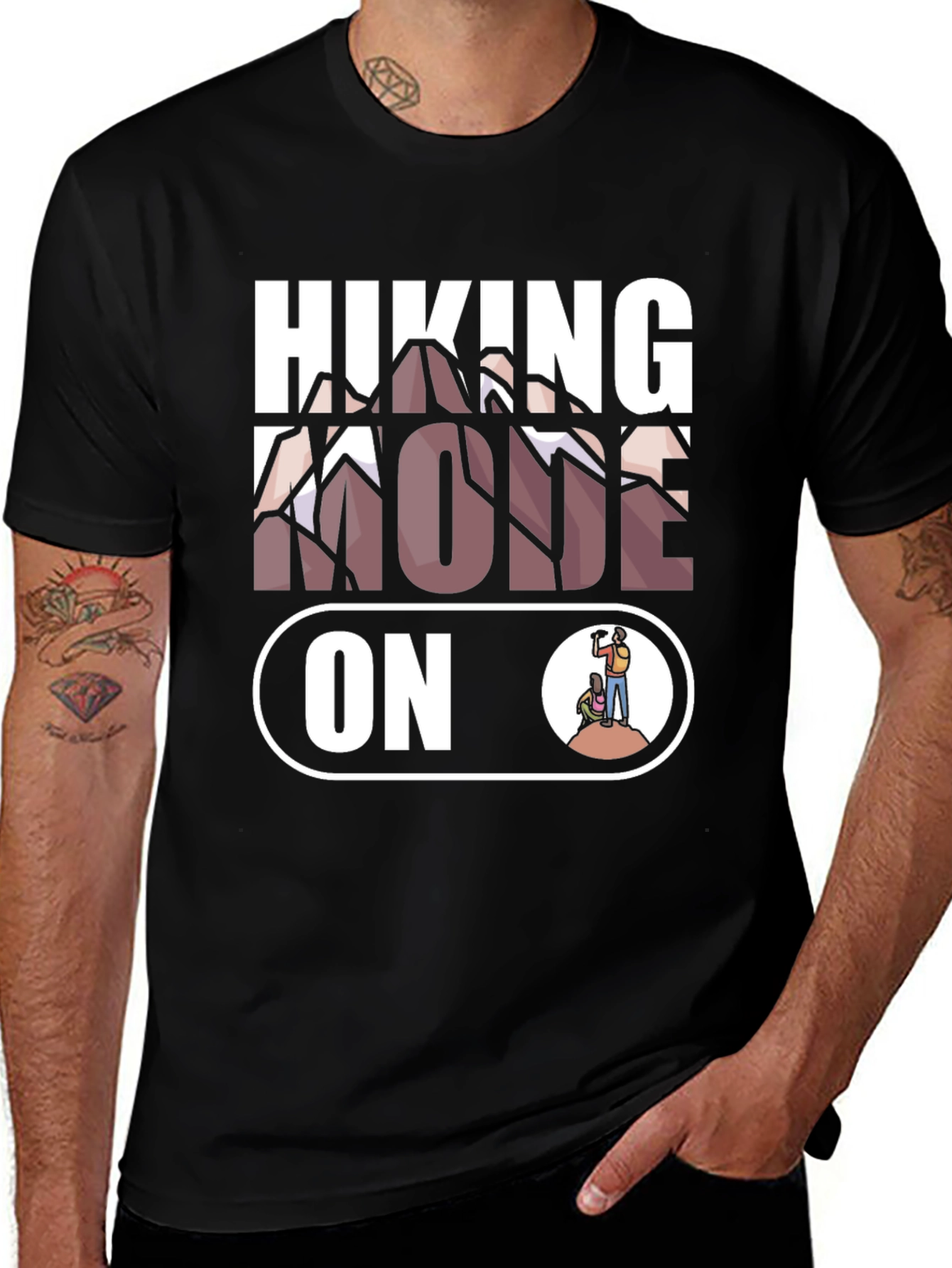 Variant 8 of Hiking Mode On T-Shirt | Mountain Adventure Apparel