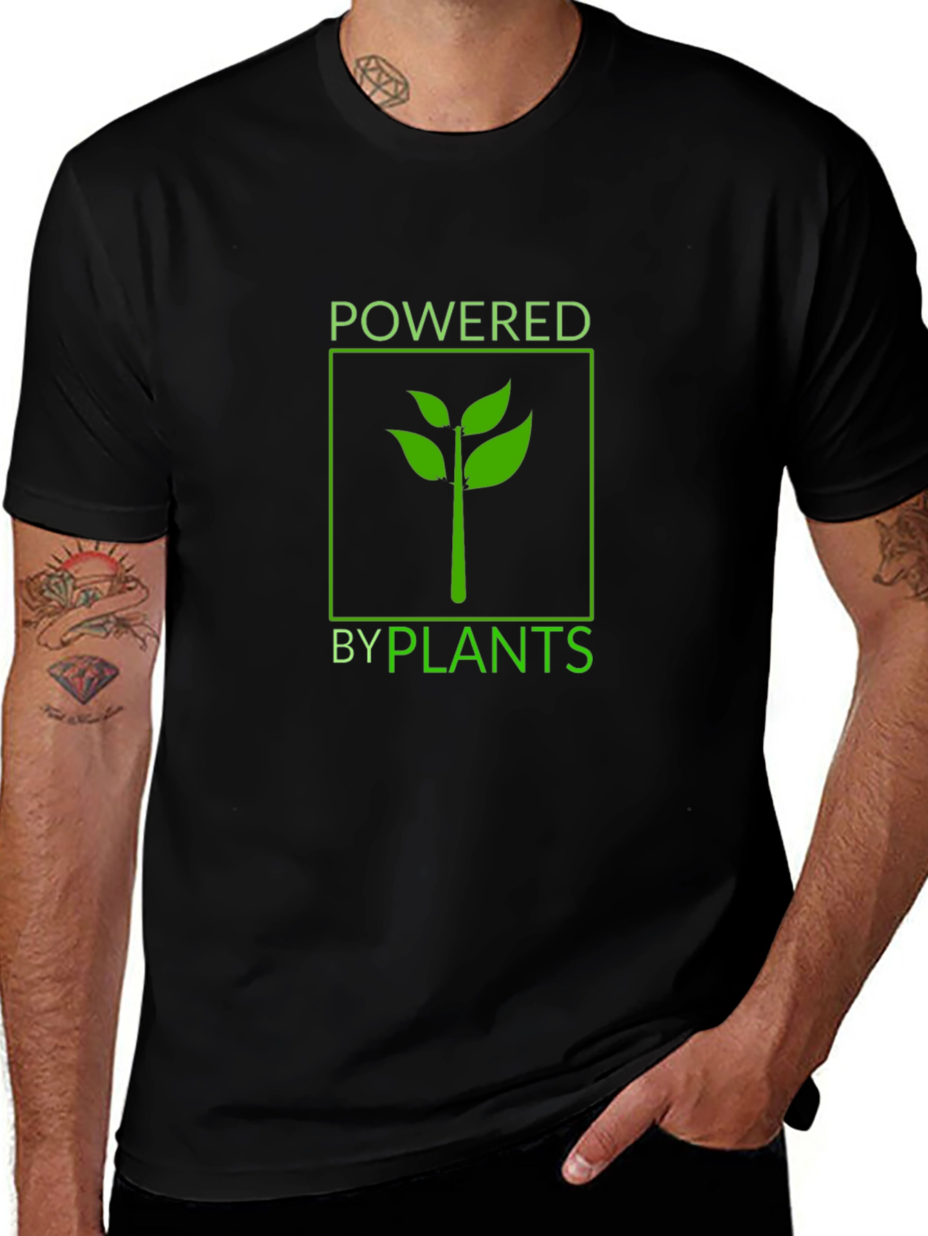 Powered by Plants Black Graphic Tee